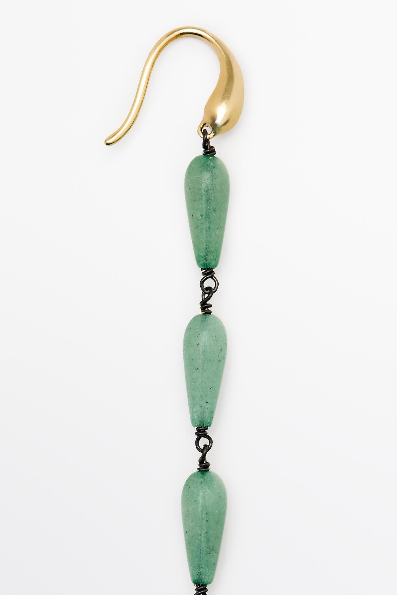 Gem dangle earrings — GOLDEN