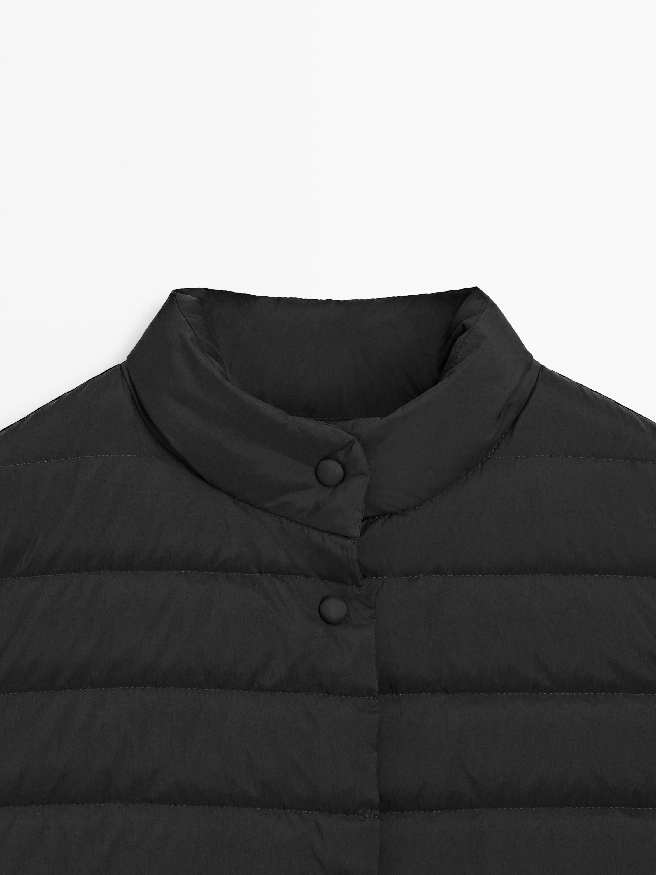 Quilted puffer gilet — BLACK