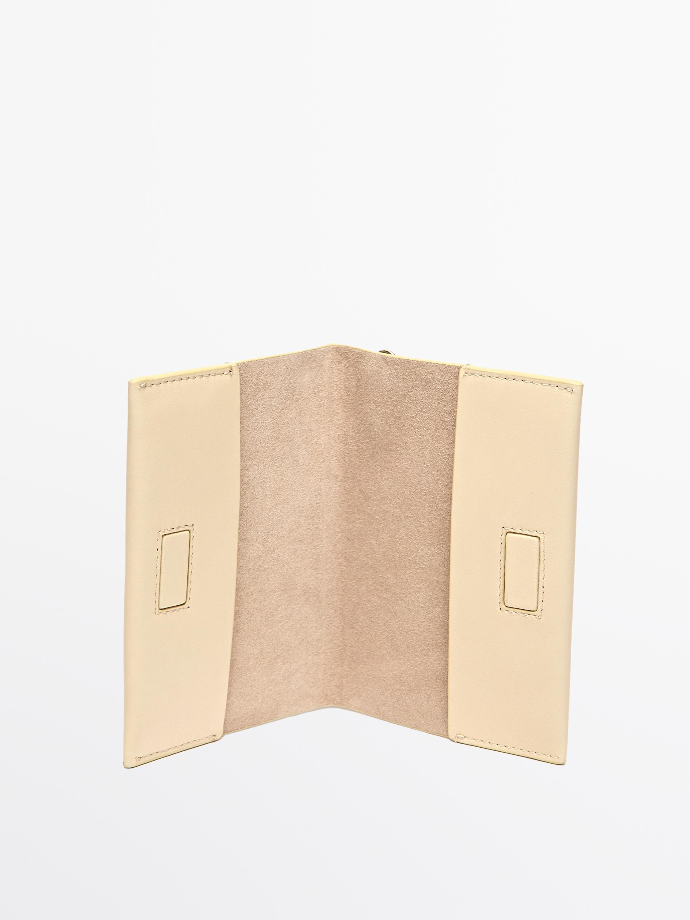 Nappa leather passport holder — Vanilla