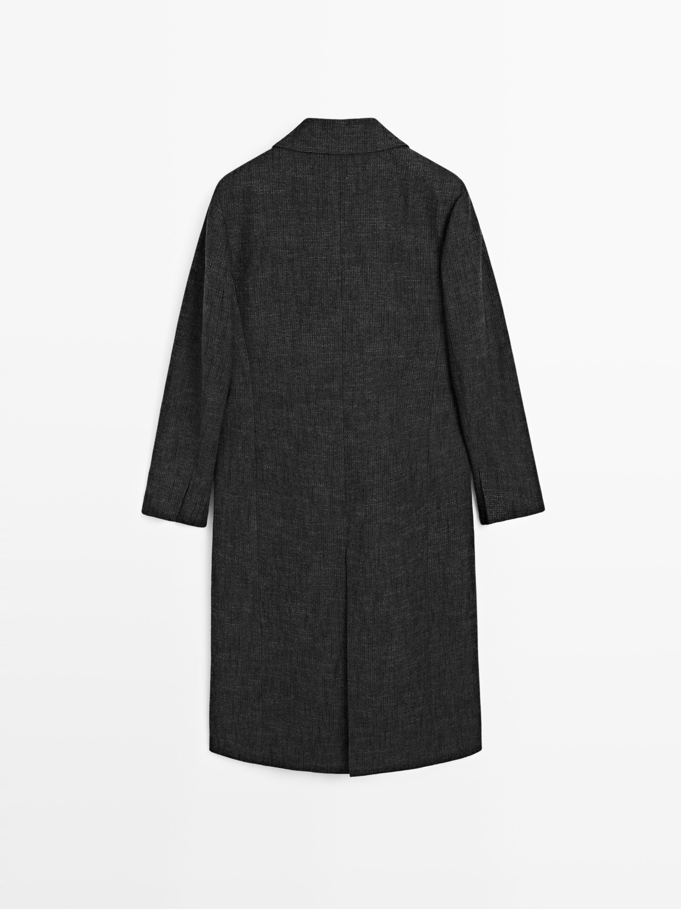 Manteau long à chevrons