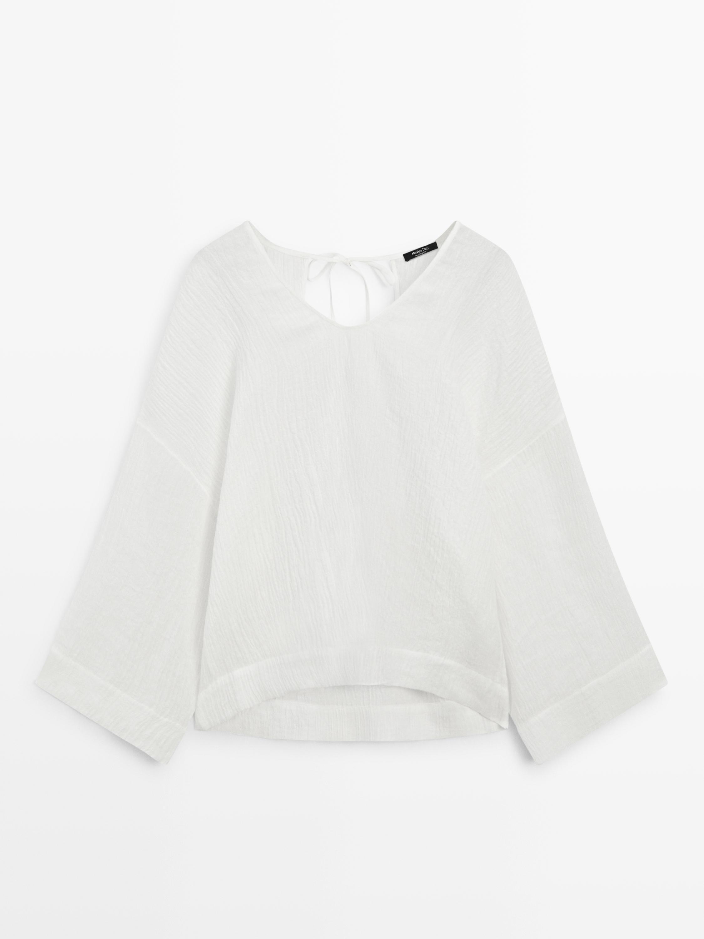 Flowing 100% linen blouse