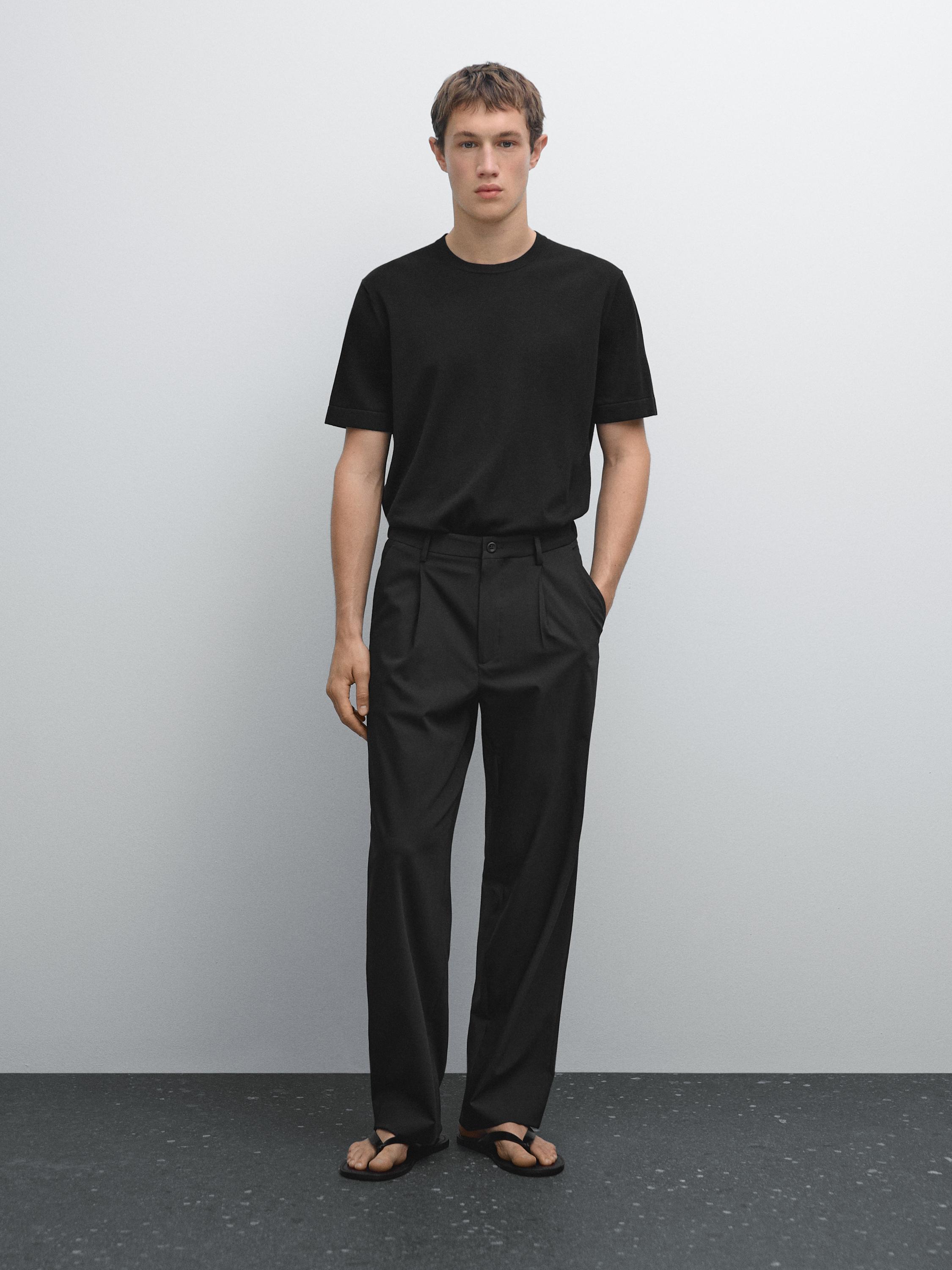 Pantalon relaxed fit à pinces