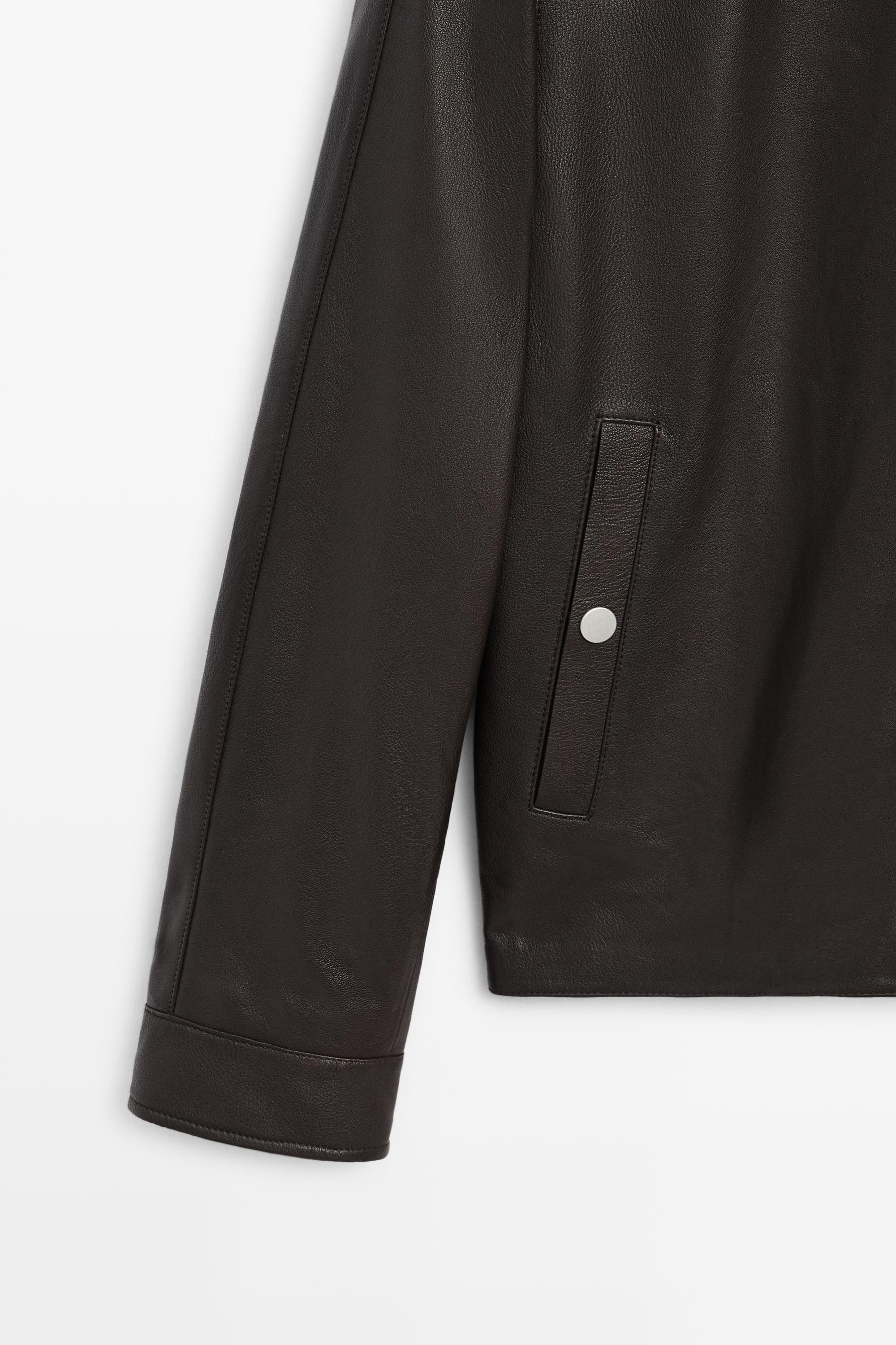 Nappa leather jacket — BROWN