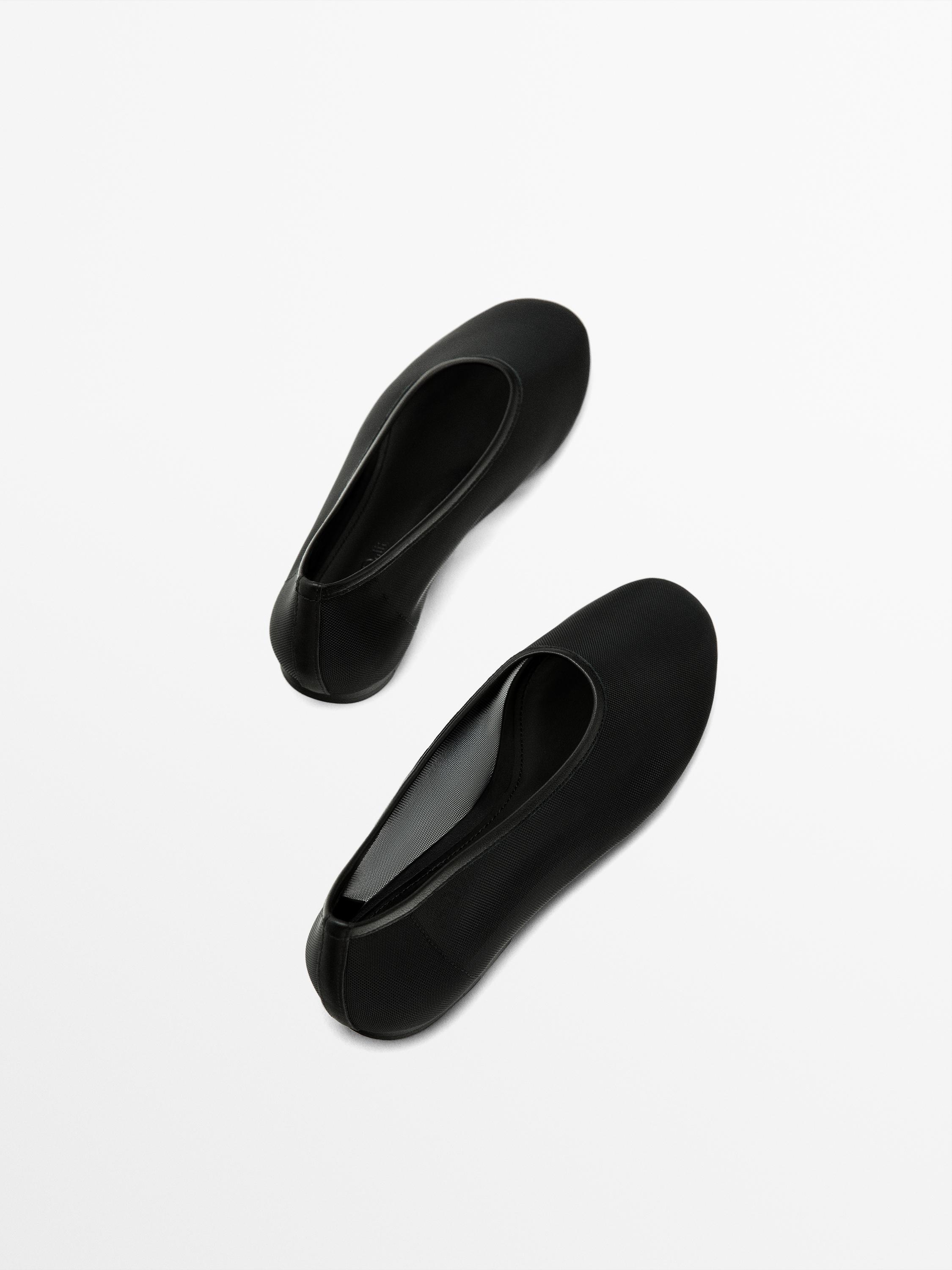 Mesh ballet flats