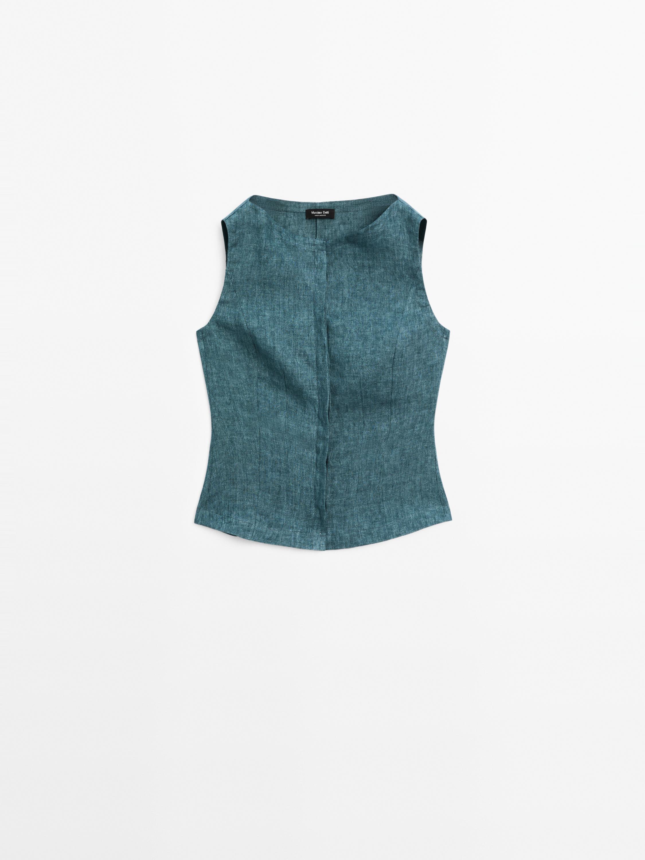 100% linen corset waistcoat