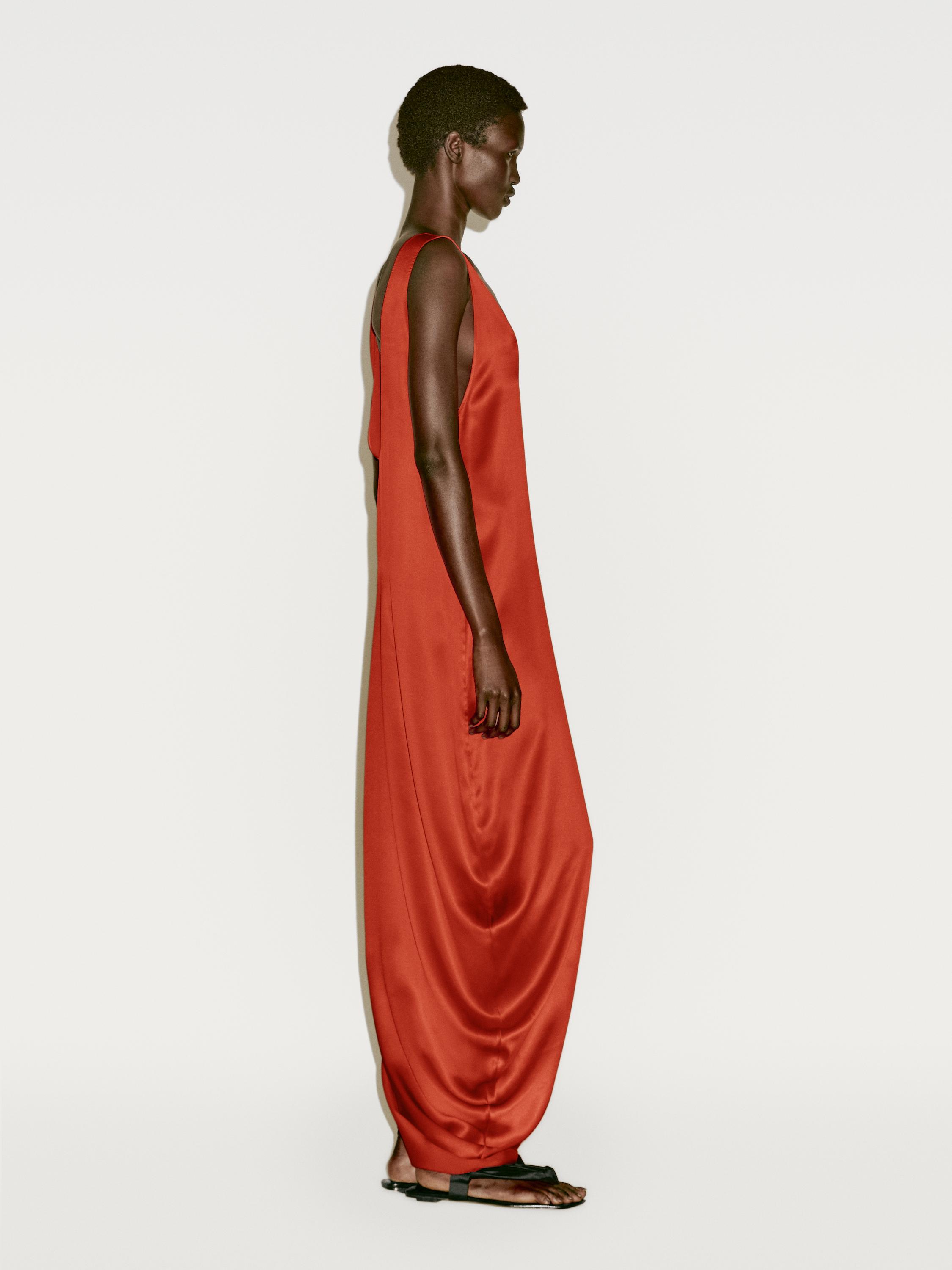 Draped asymmetric silk dress - Limited Edition