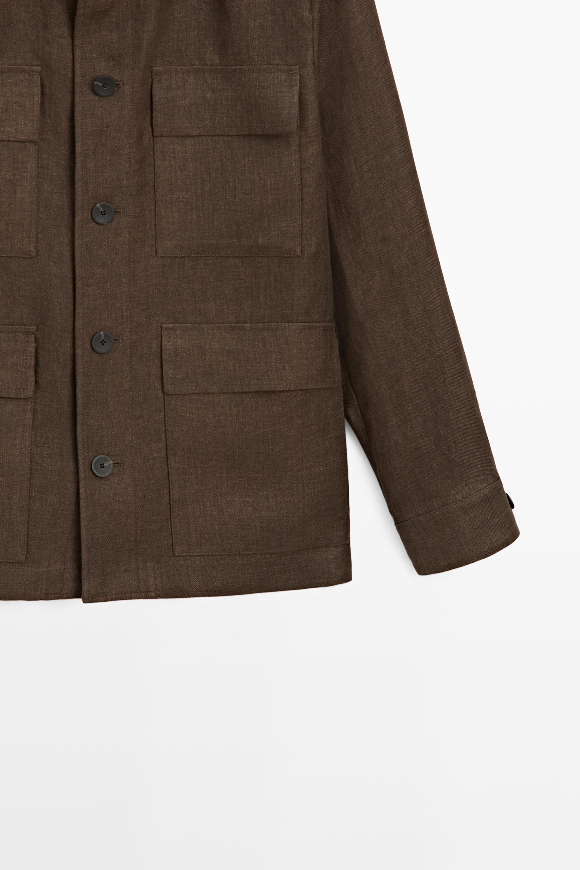 Total look faded linen overshirt — OCHRE