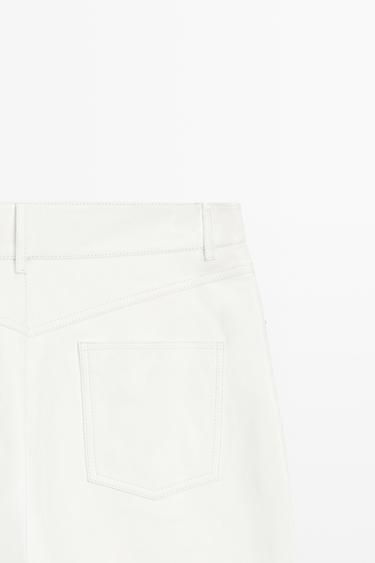Straight-leg leather pants — WHITE 6