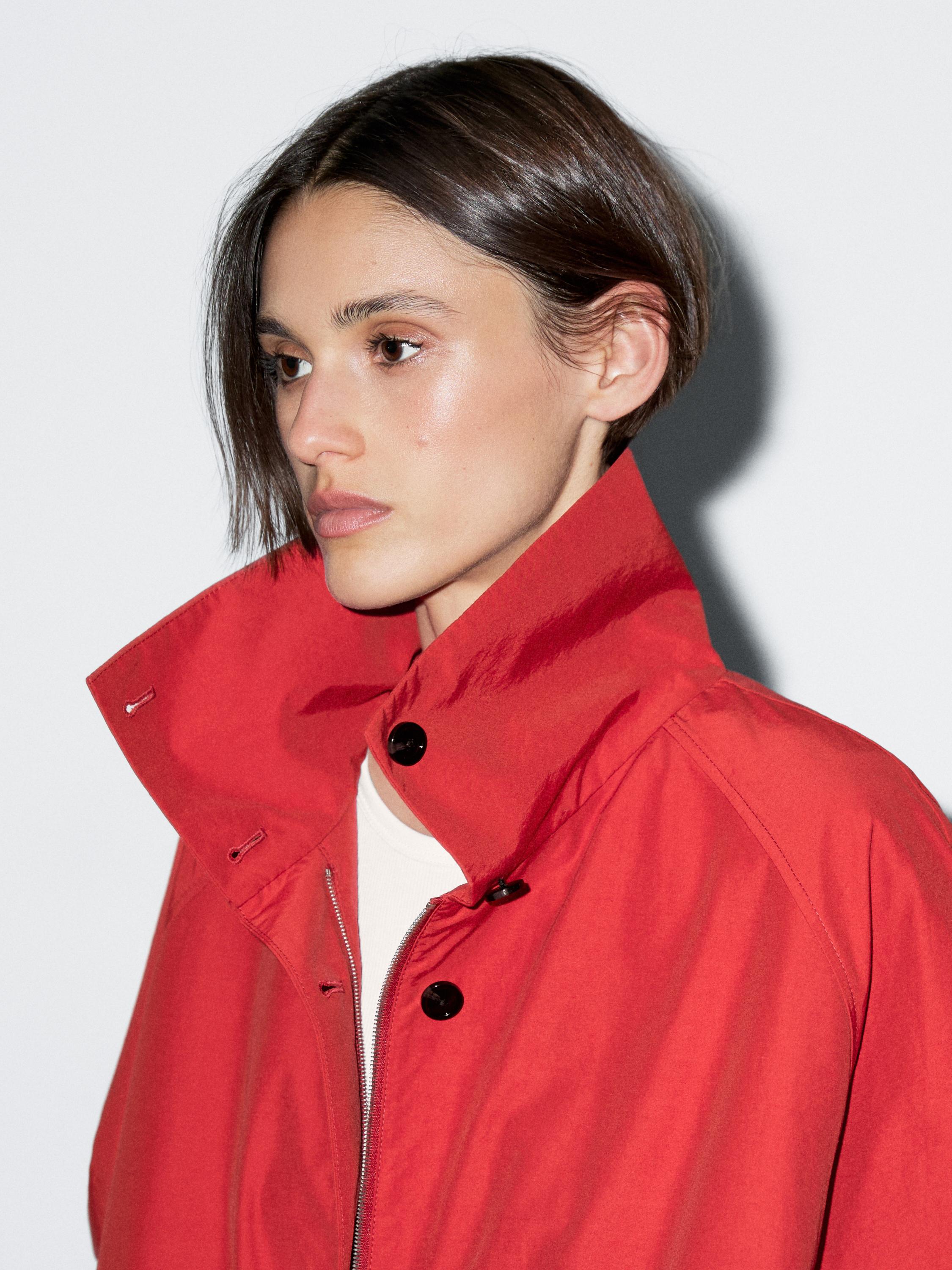 High neck bomber puff jacket