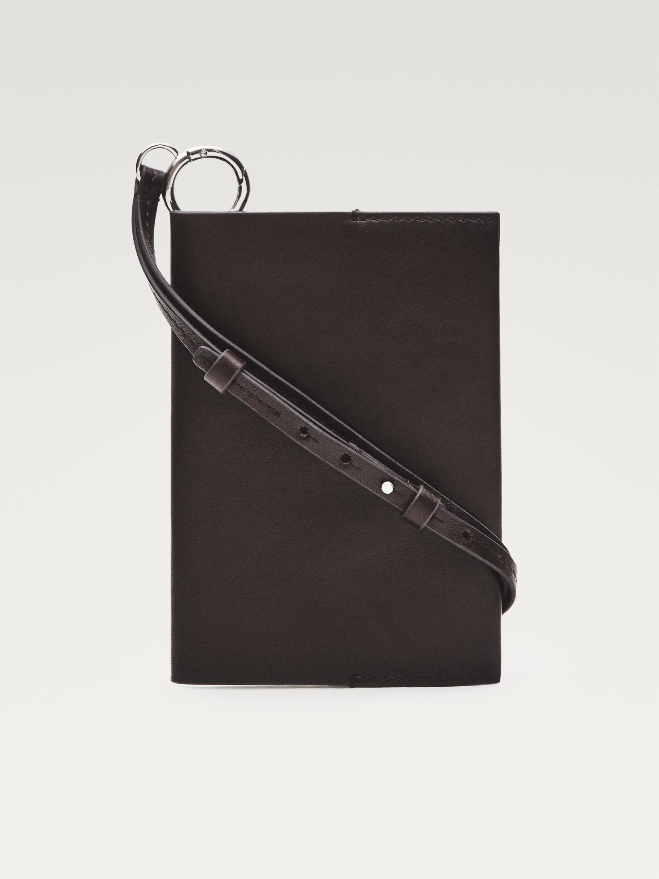 Nappa leather passport holder — BROWN