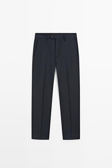 100% wool suit pants — NAVY BLUE 2