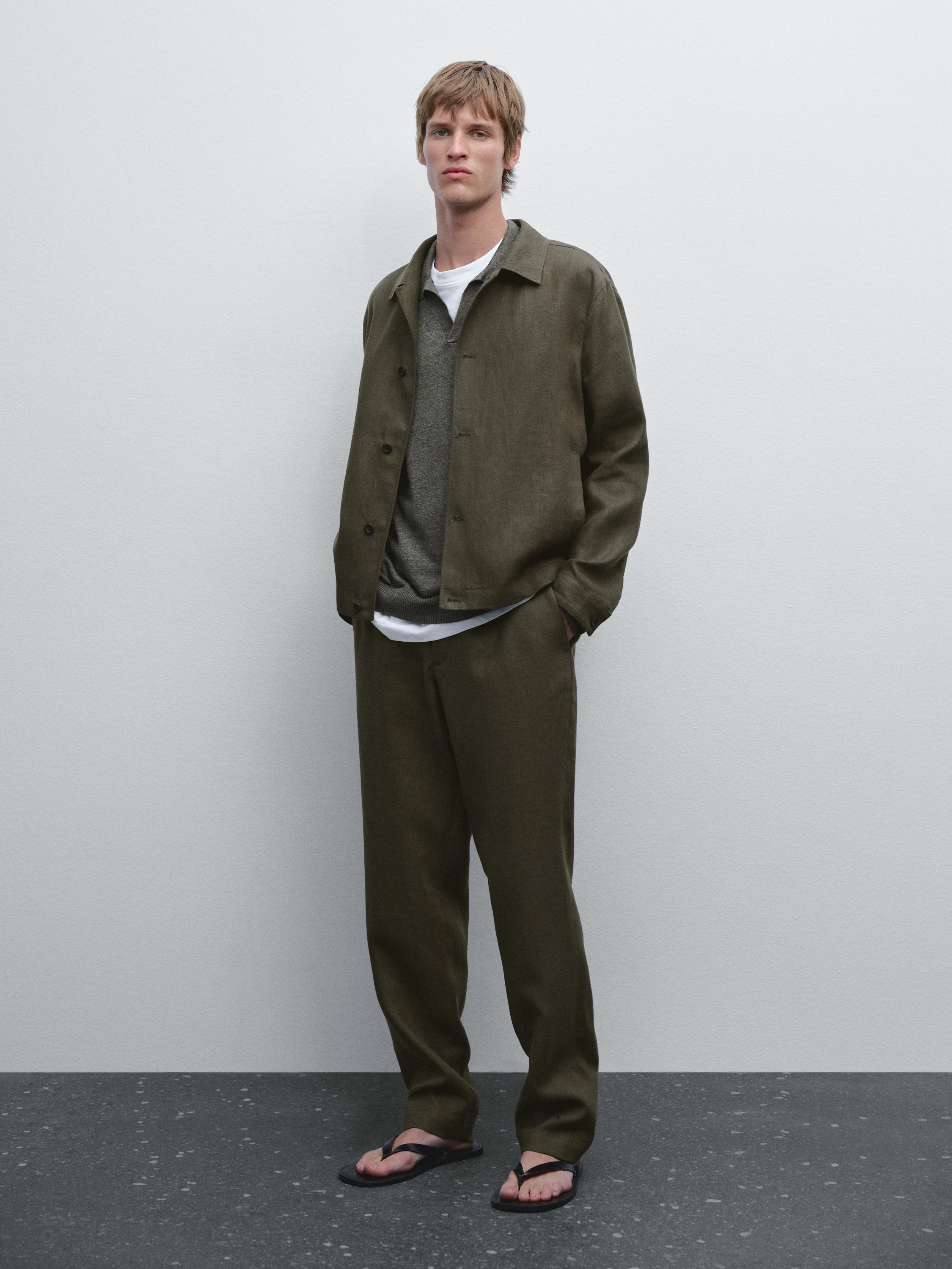 100% linen overshirt