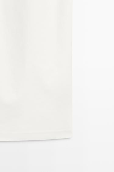 Cotton blend stretch midi dress — WHITE 7
