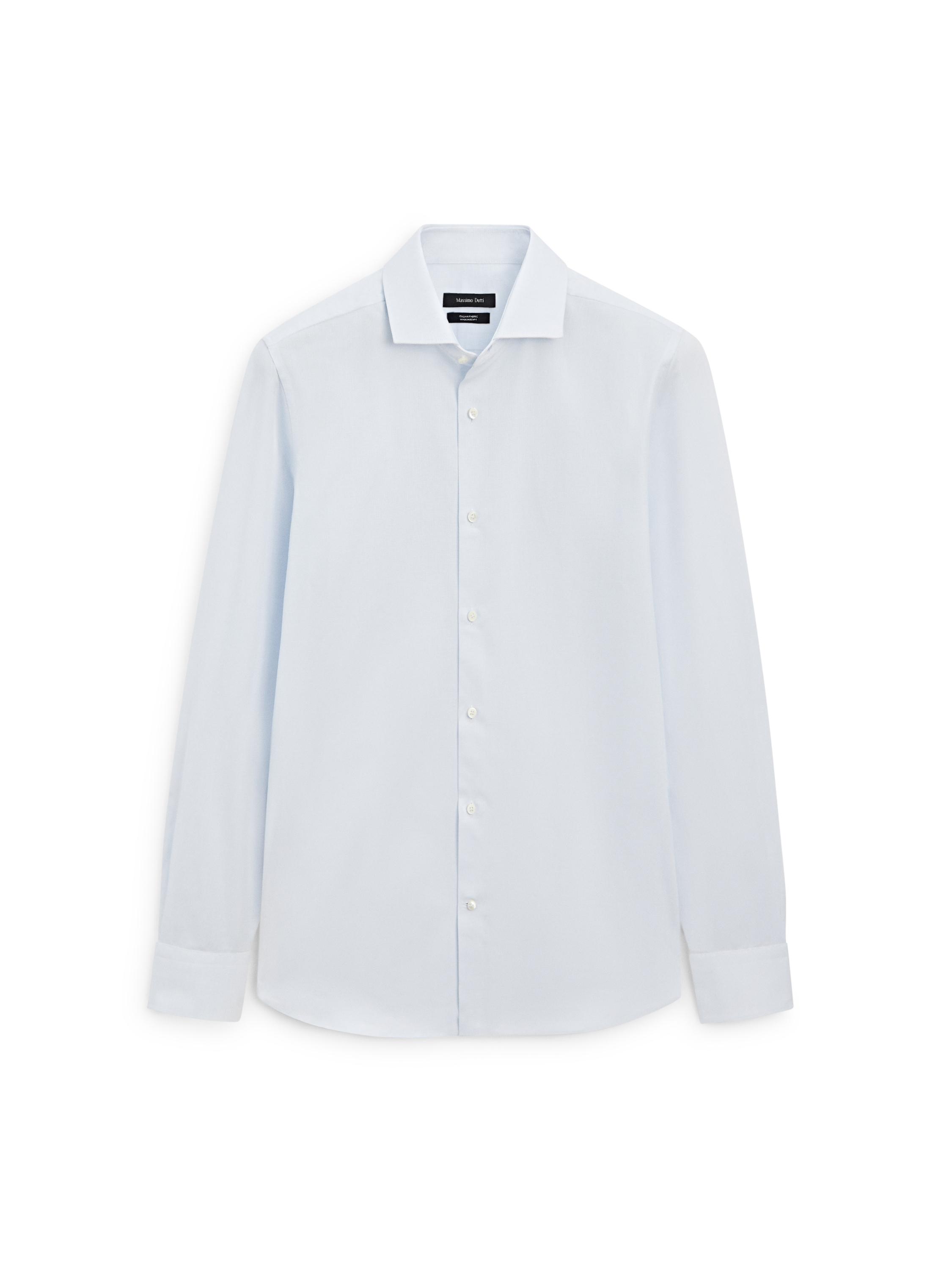 100% cotton textured shirt — Sky blue