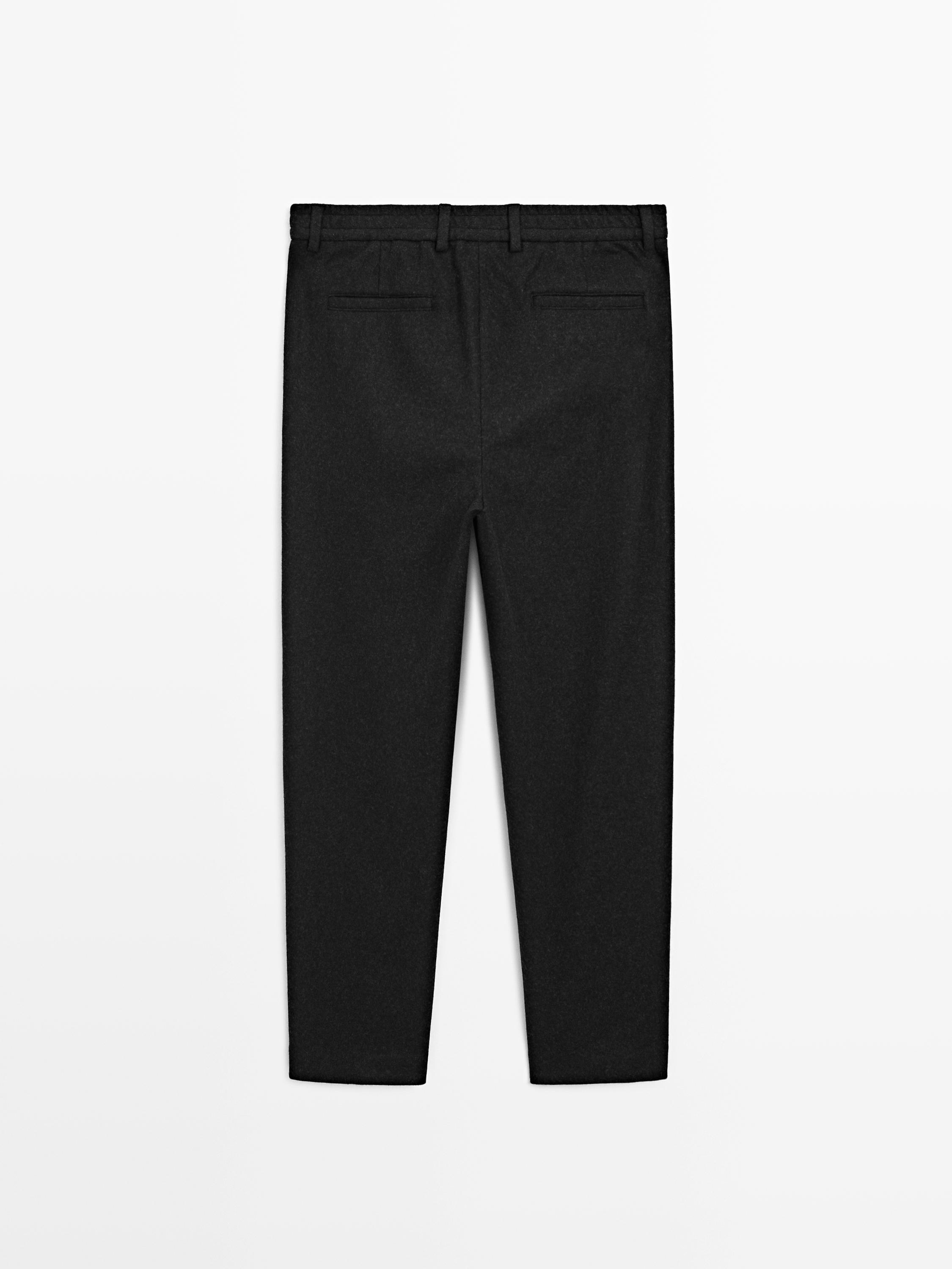 Wool blend trousers — CHARCOAL