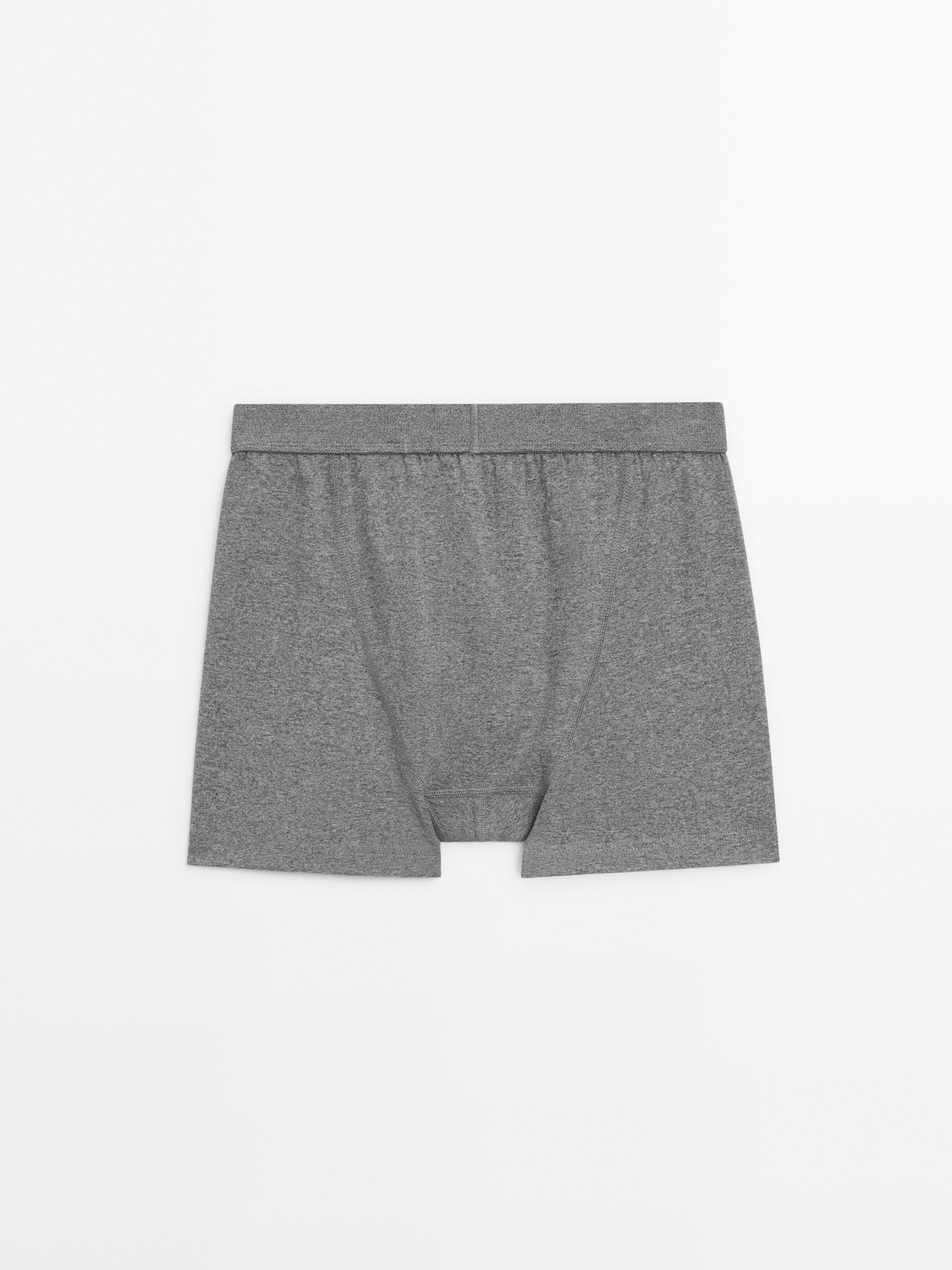 Plain cotton blend boxers