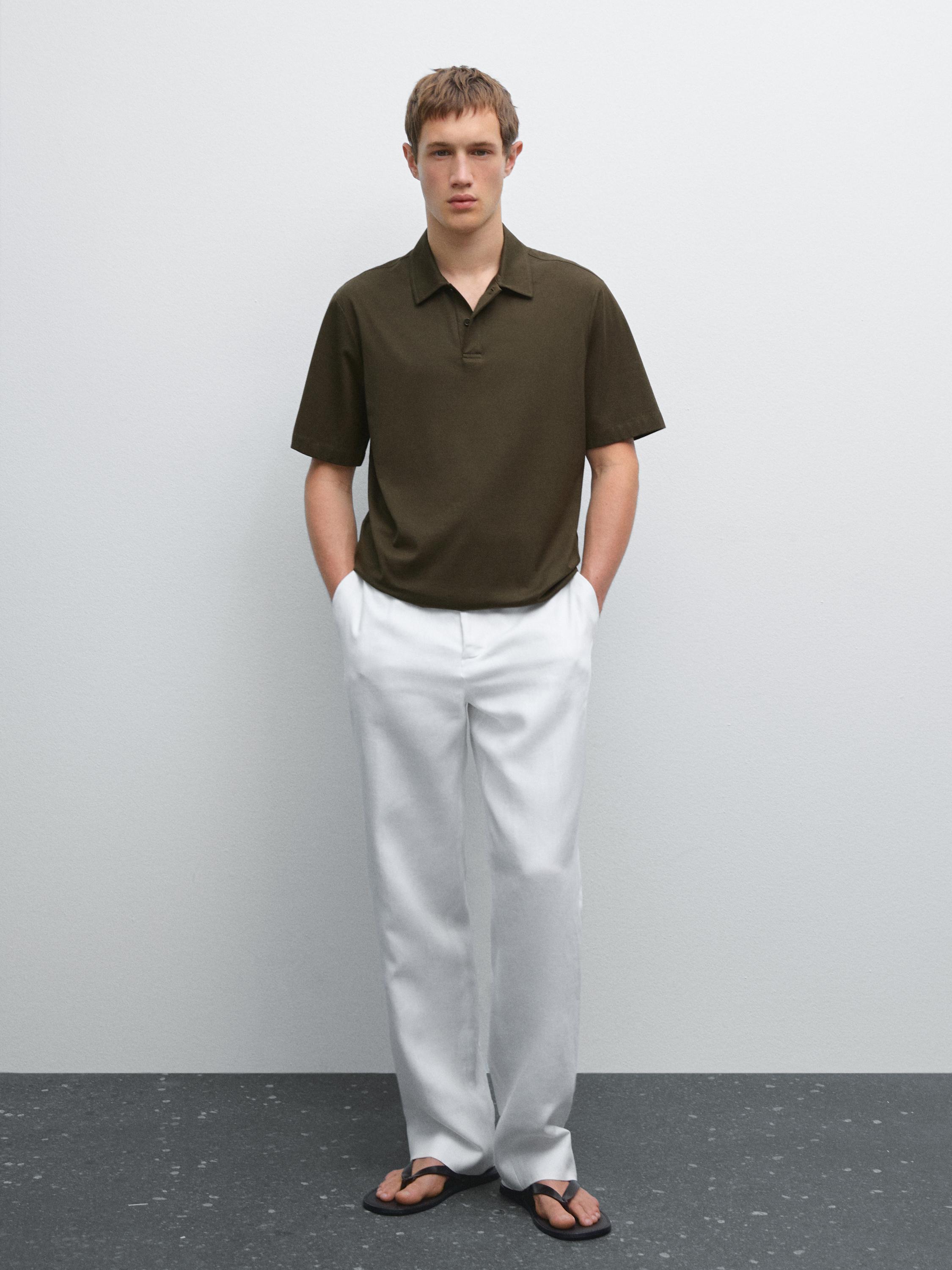 Poloshirt aus Baumwollmischgewebe im Slim-Fit