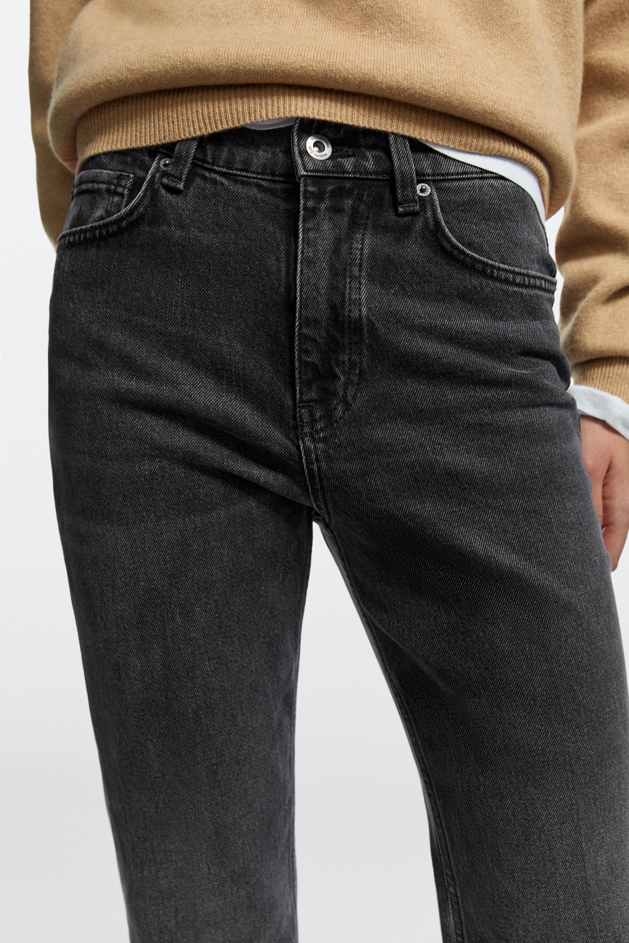 Mid-waist flare fit jeans — BLACK