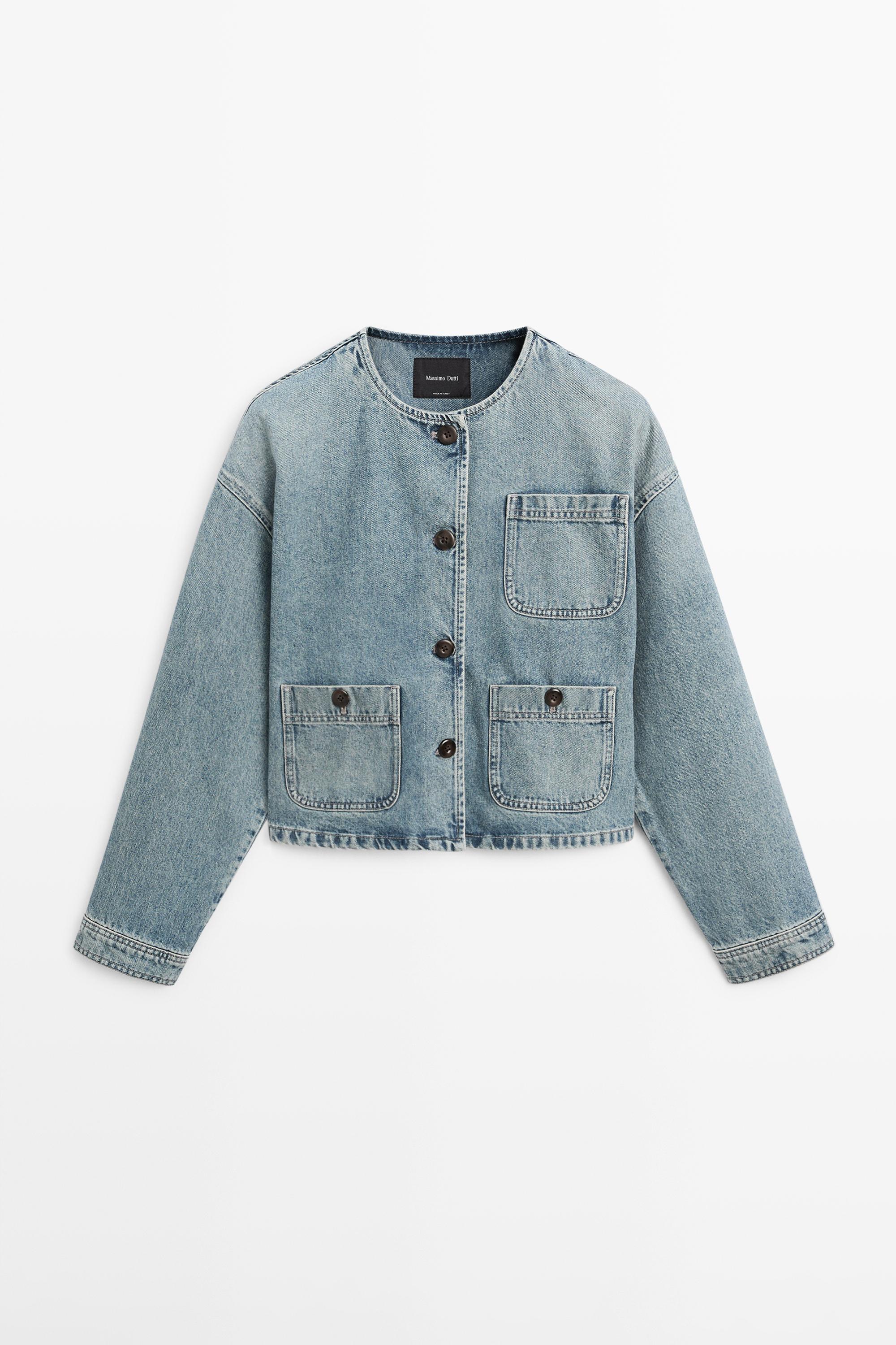 Short denim jacket — Light Blue