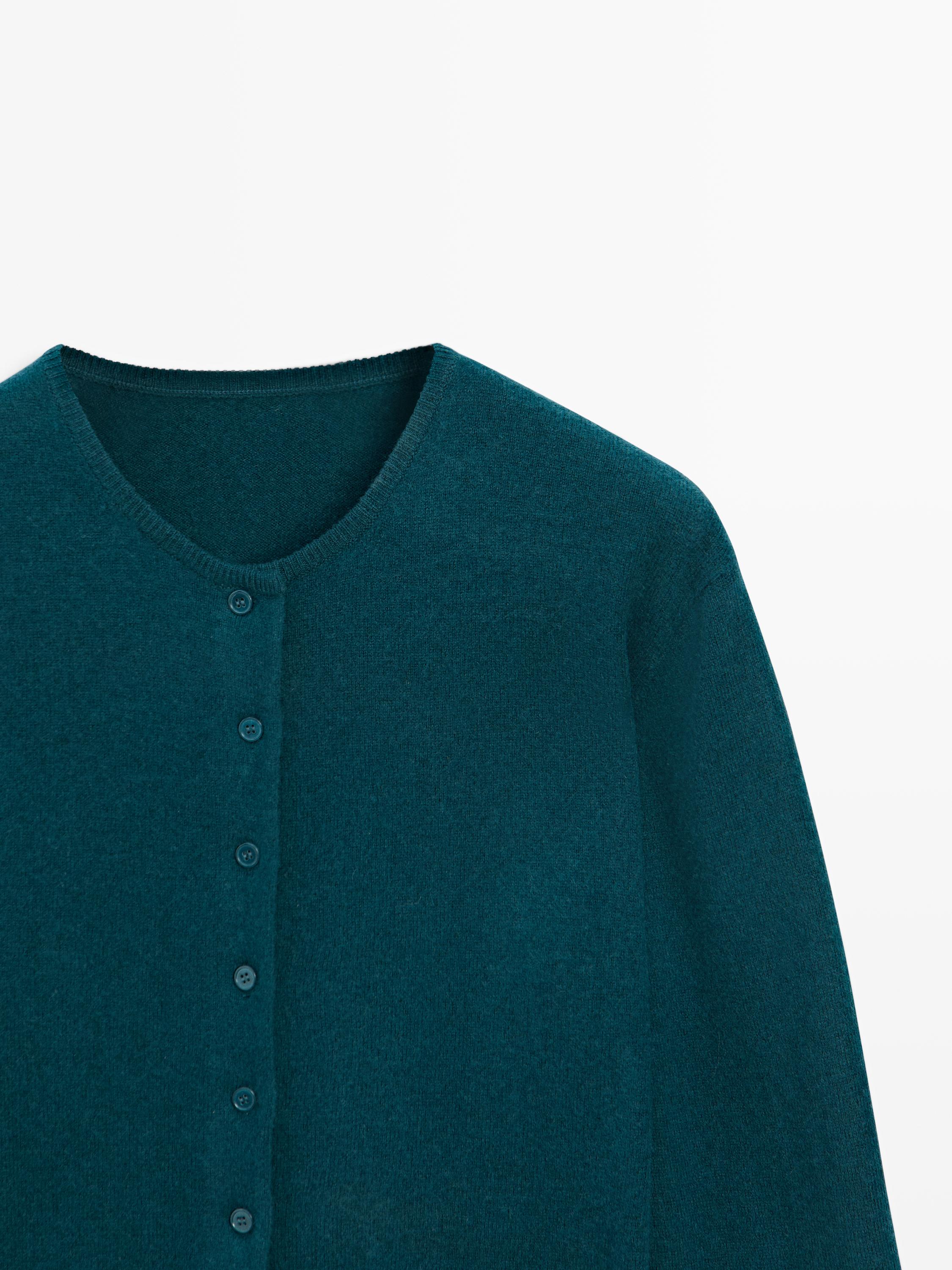 Cardigan in maglia misto lana