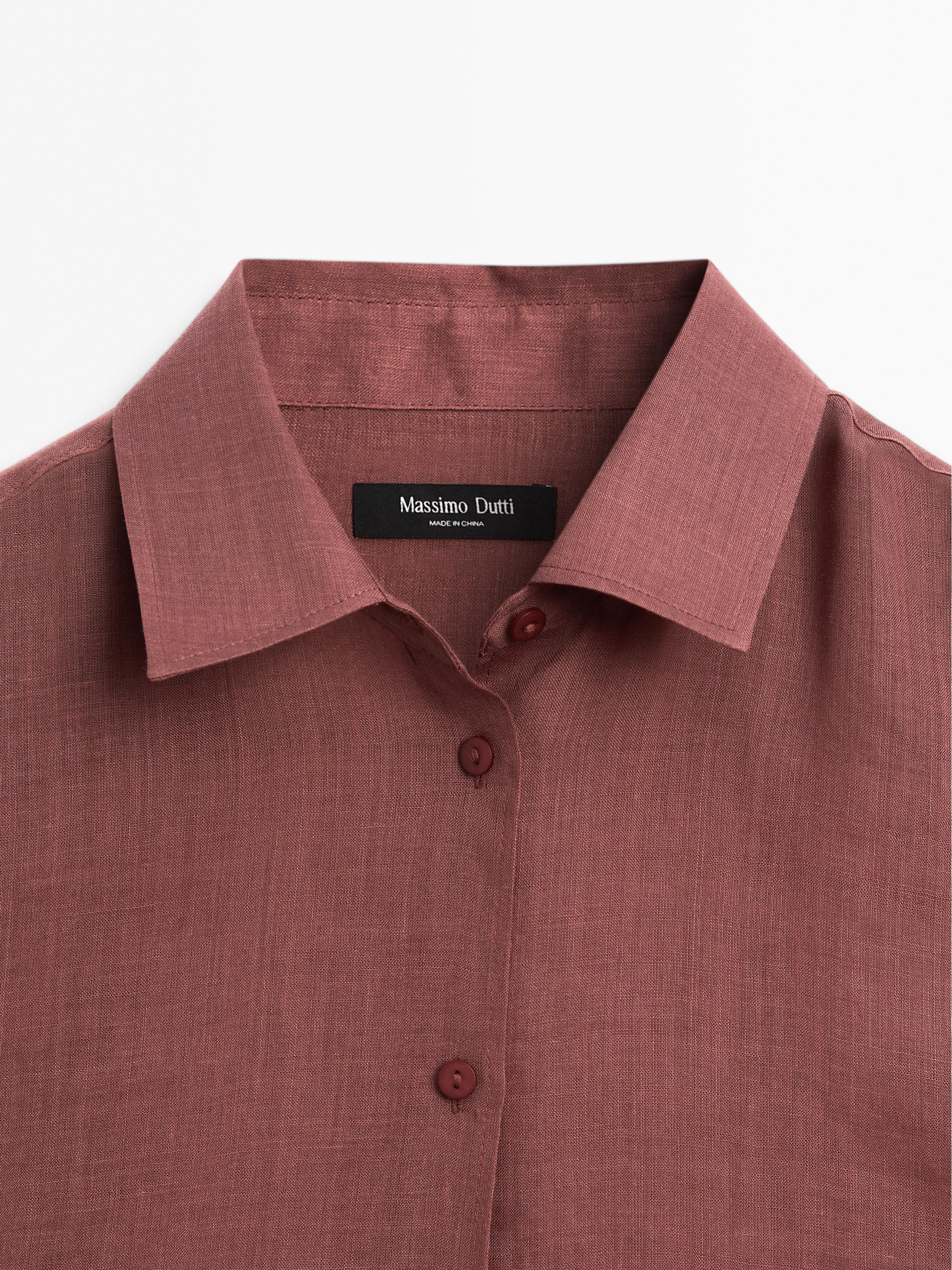 Flowing ramie blend shirt