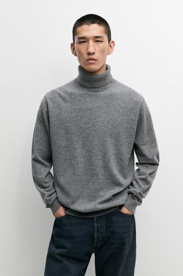 100% wool knit turtleneck sweater — ANTHRACITE GREY 3