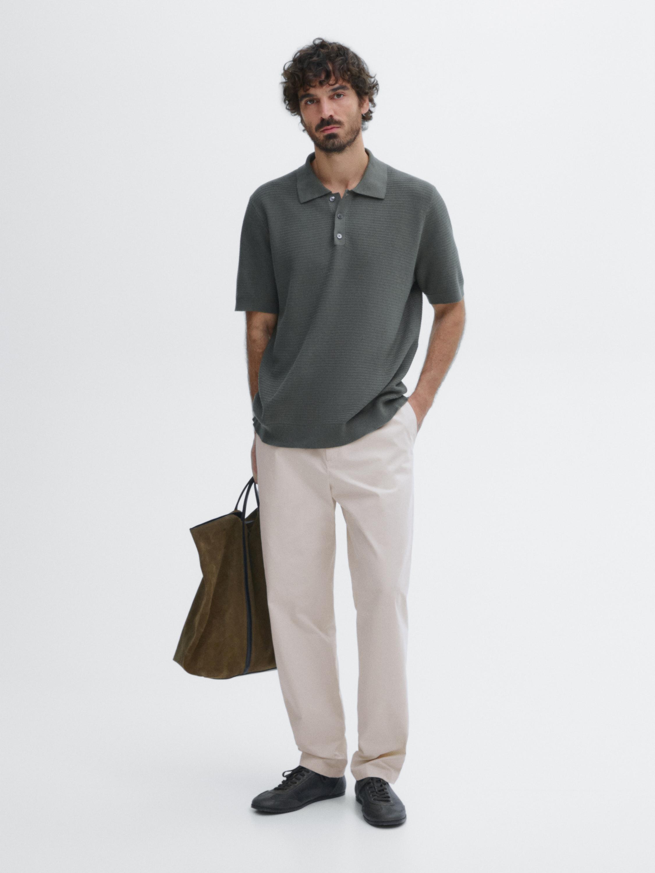 Poplin jogger fit trousers