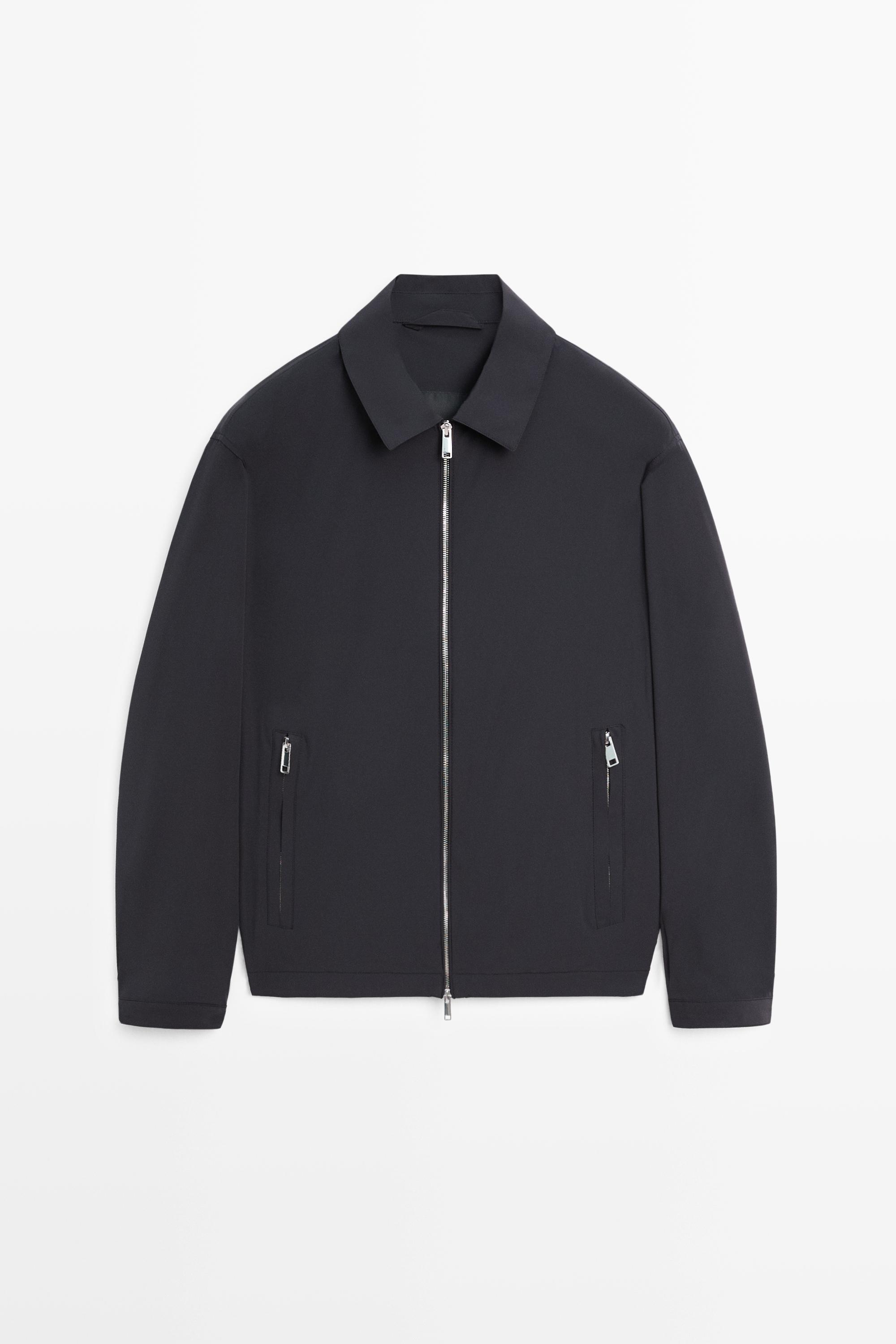 Lightweight short jacket — NAVY BLUE