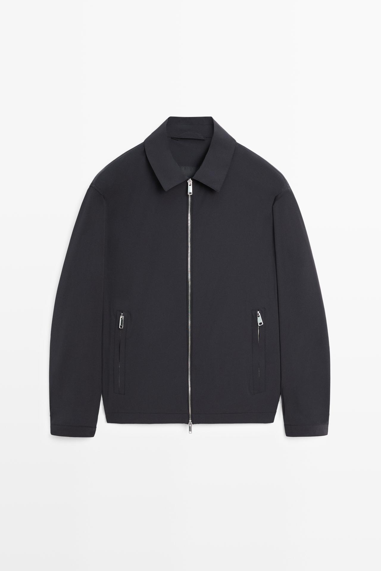 Lightweight short jacket — NAVY BLUE