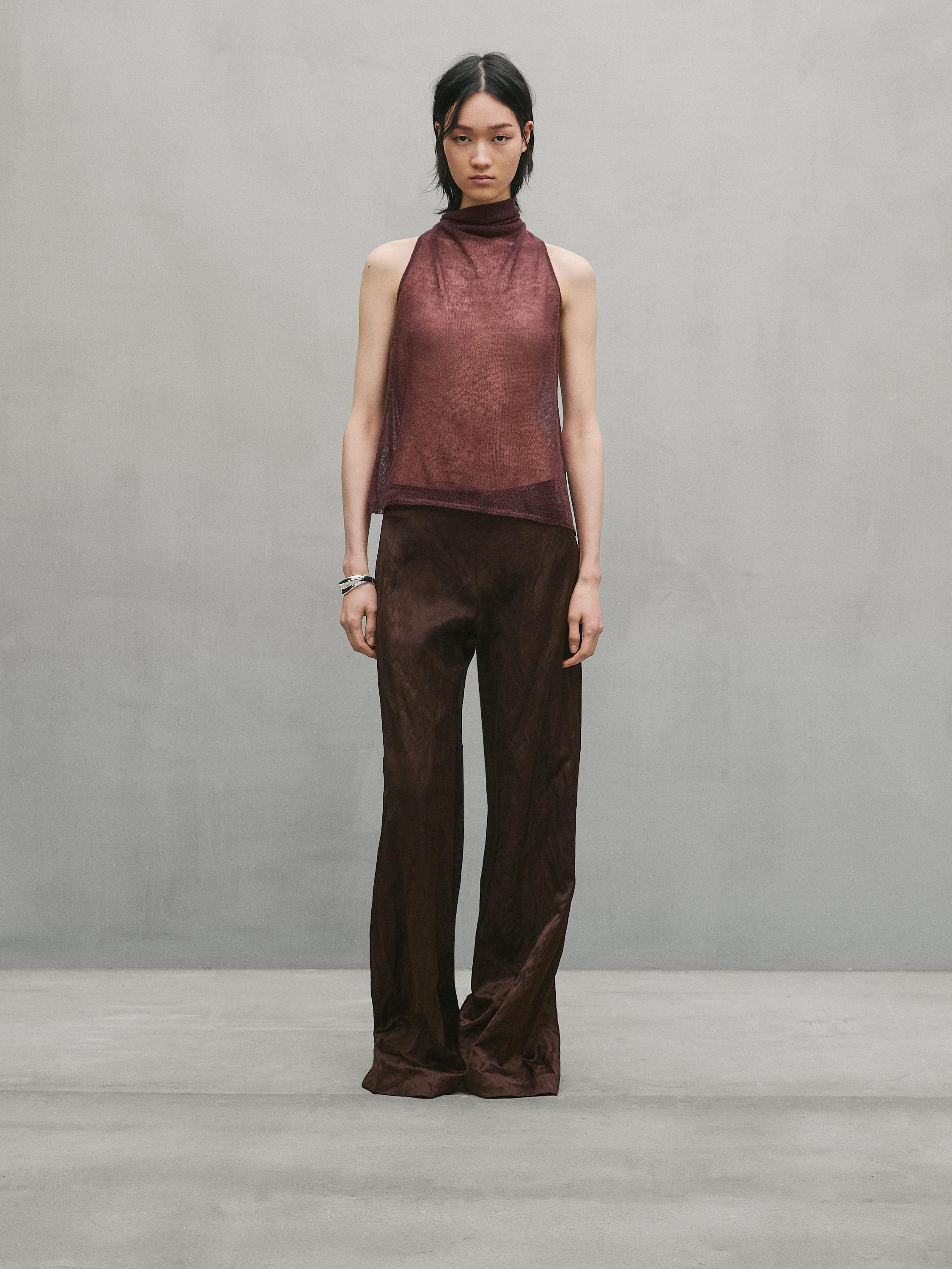 Flared trousers with invisible zip - Studio