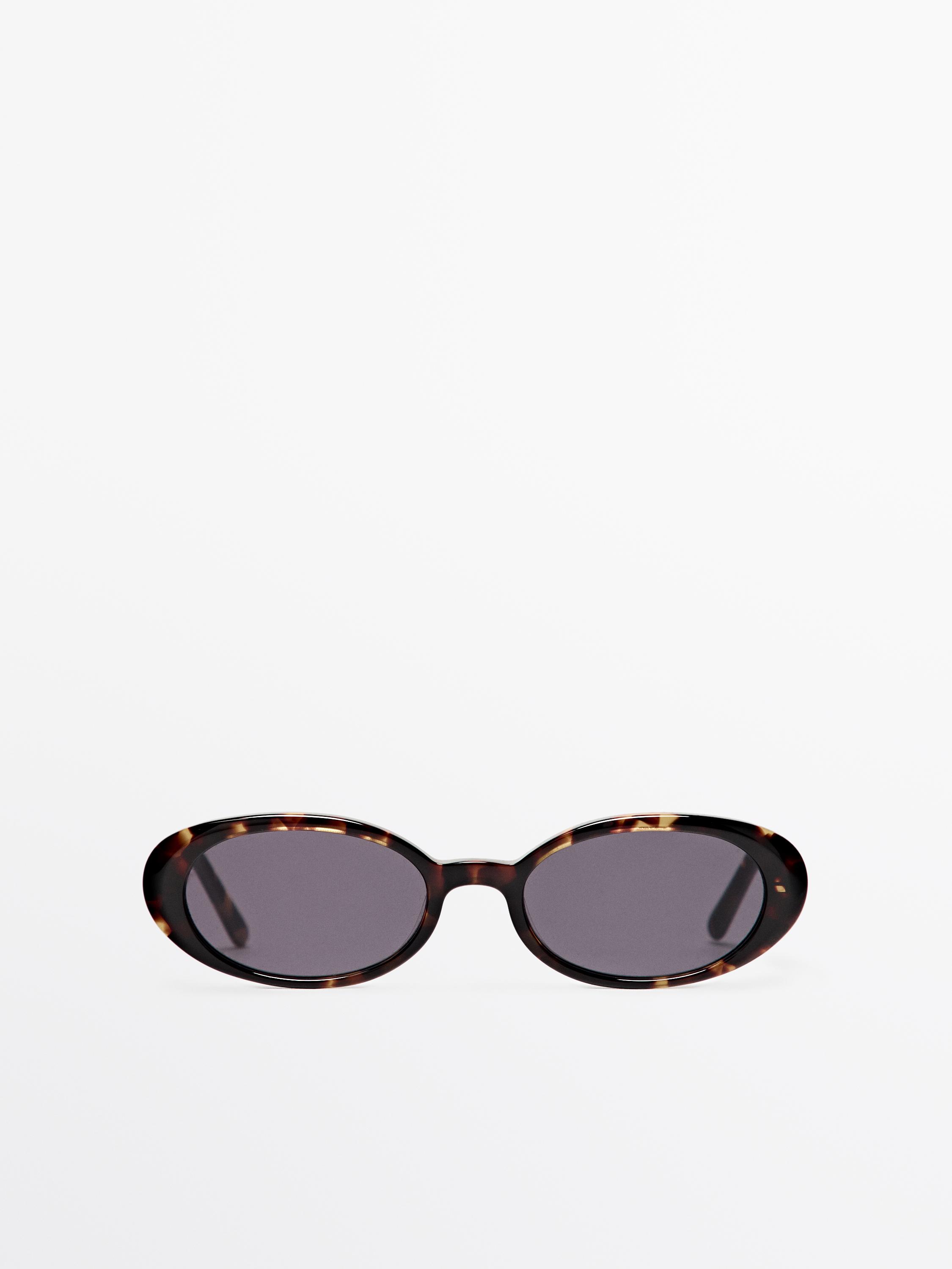 Kilpkonnaluuvärvi väikesed ovaalsed päikeseprillid