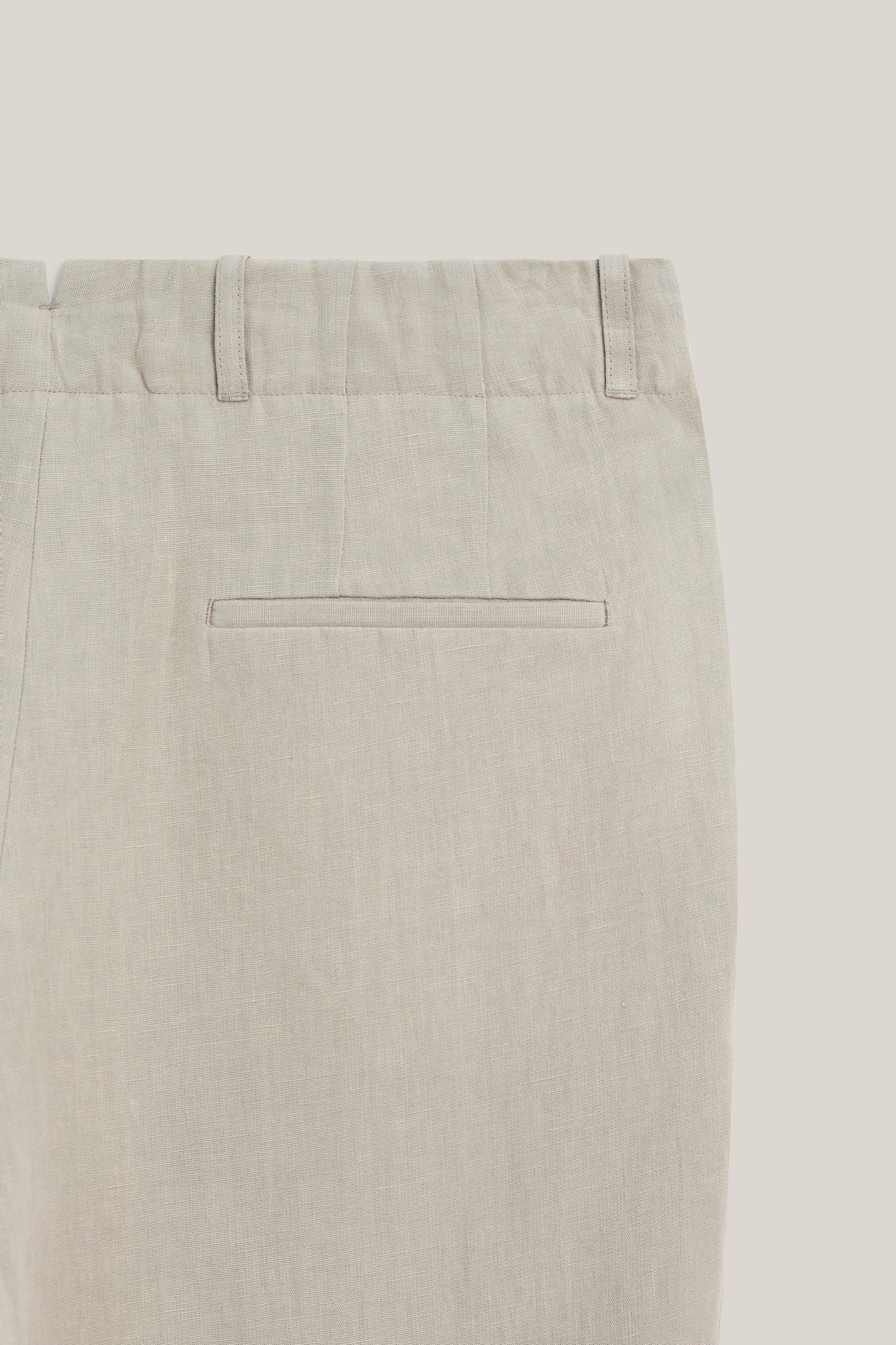 100% linen trousers - Limited Edition — KHAKI