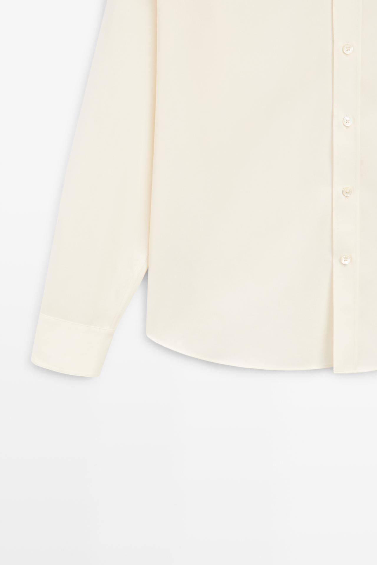 Relaxed fit cotton blend shirt — SAND
