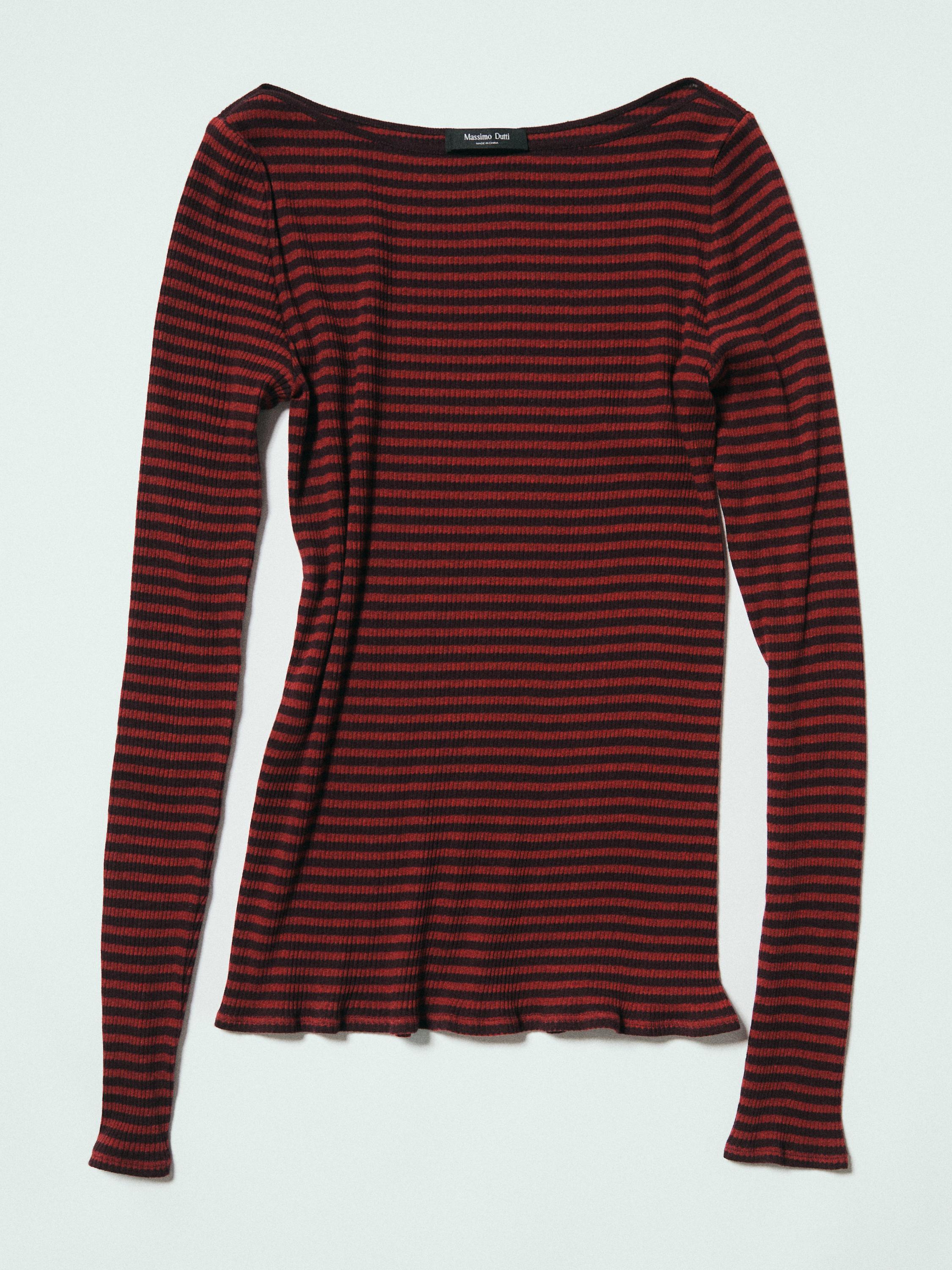 Striped long sleeve T-shirt