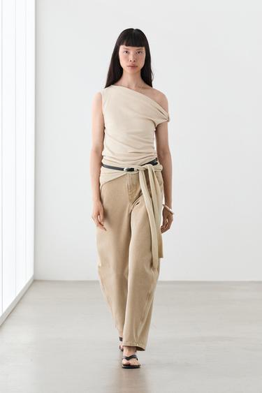 Asymmetric drop sleeve top — SAND 1