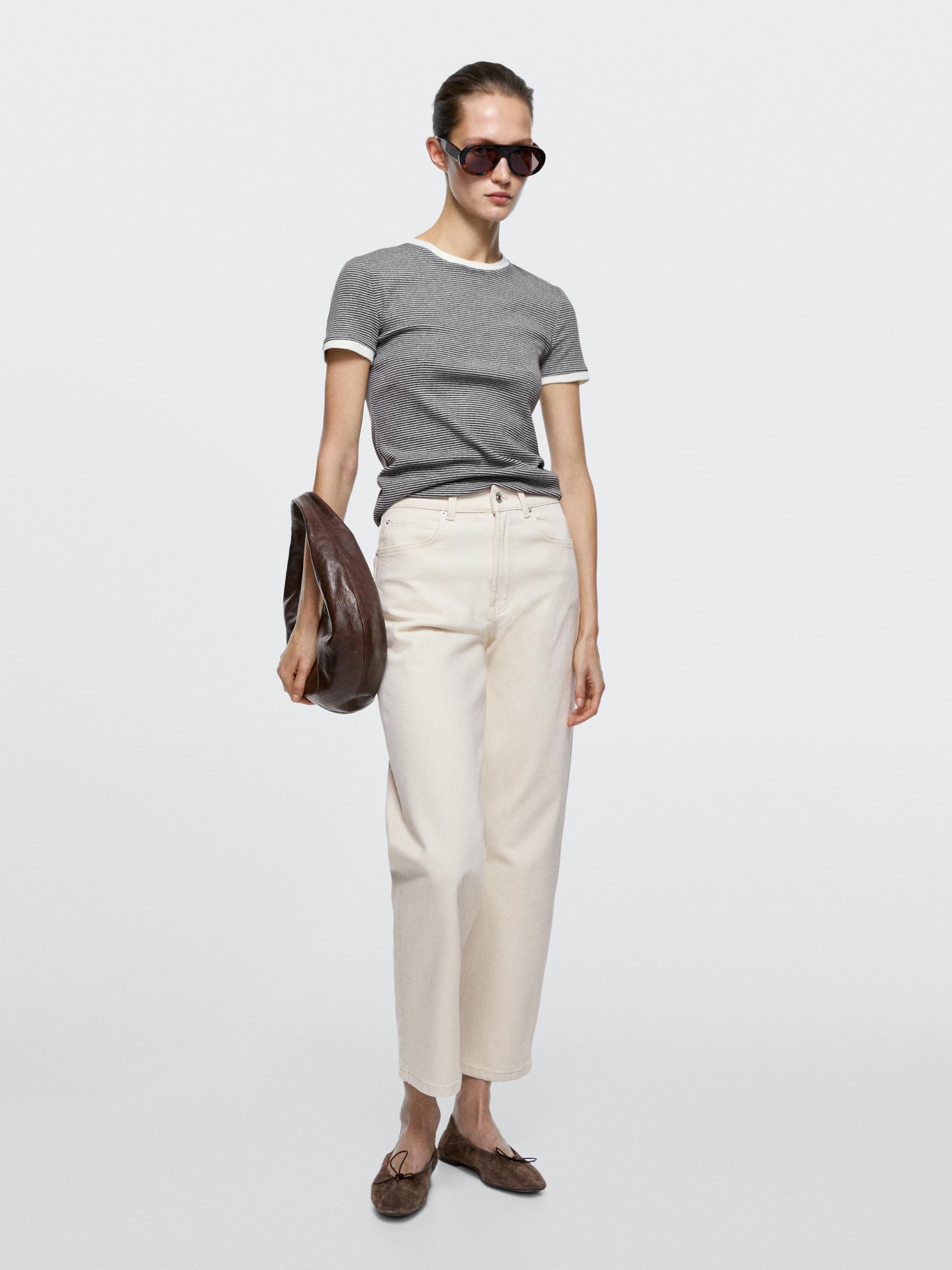 Džíny straight fit se středně vysokým pasem