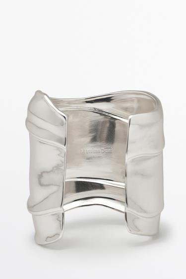 Wide draped-effect bracelet — SILVER 2