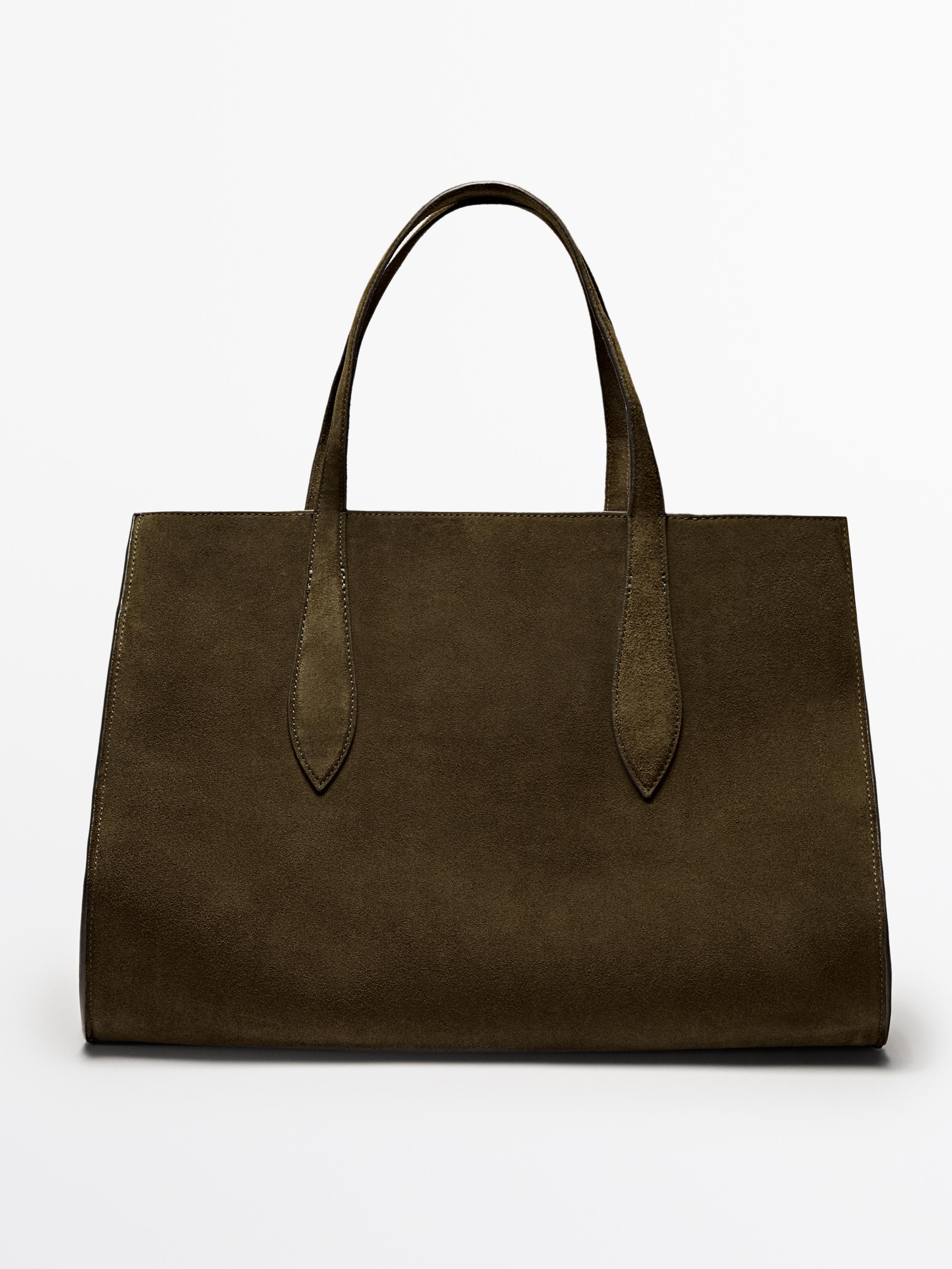 Grand sac tote en croûte de cuir