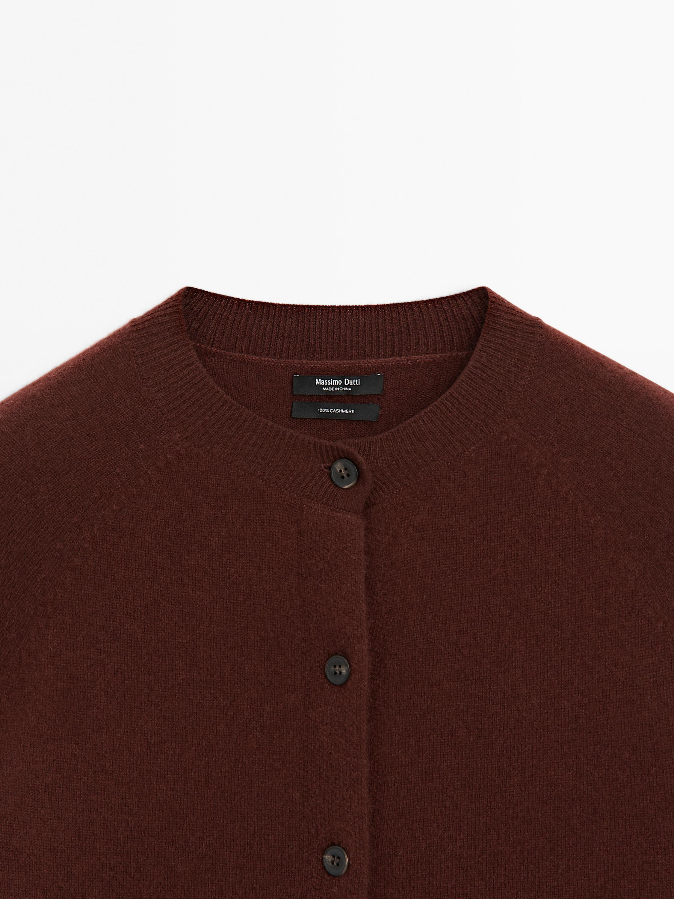 100% cashmere long sleeve cardigan