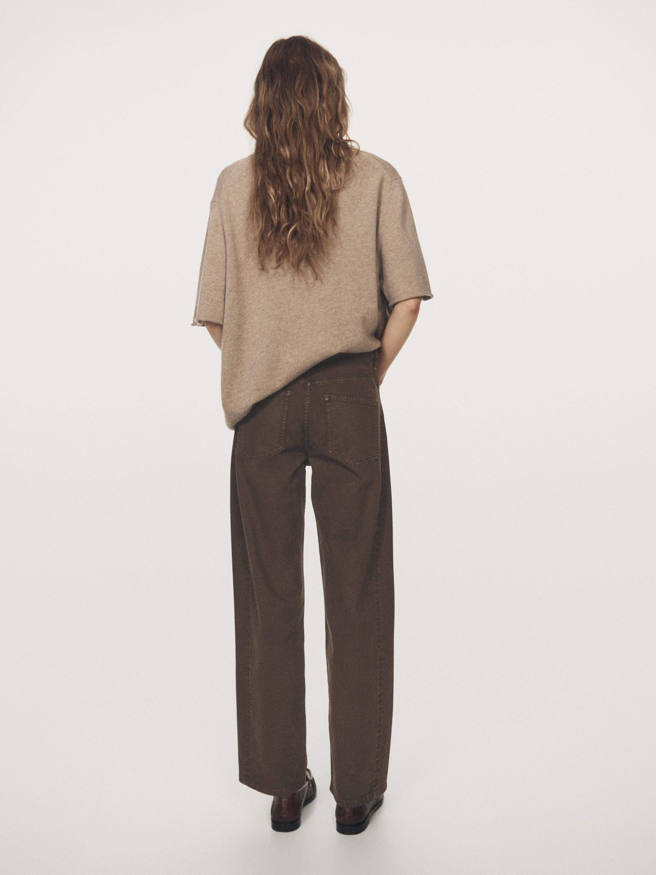 High-waist balloon fit jeans — Chocolate