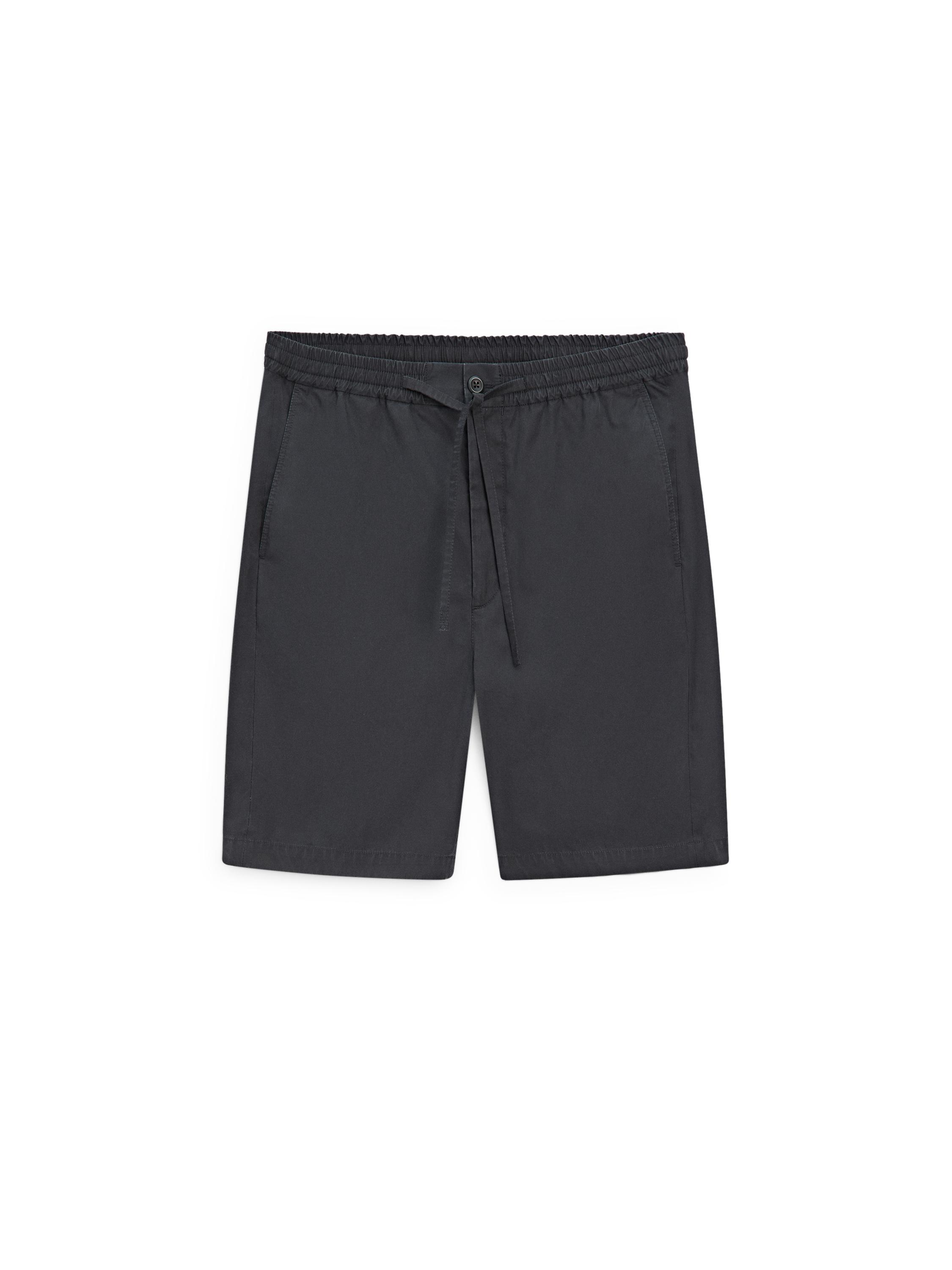 100% cotton jogger fit Bermuda shorts — NAVY BLUE
