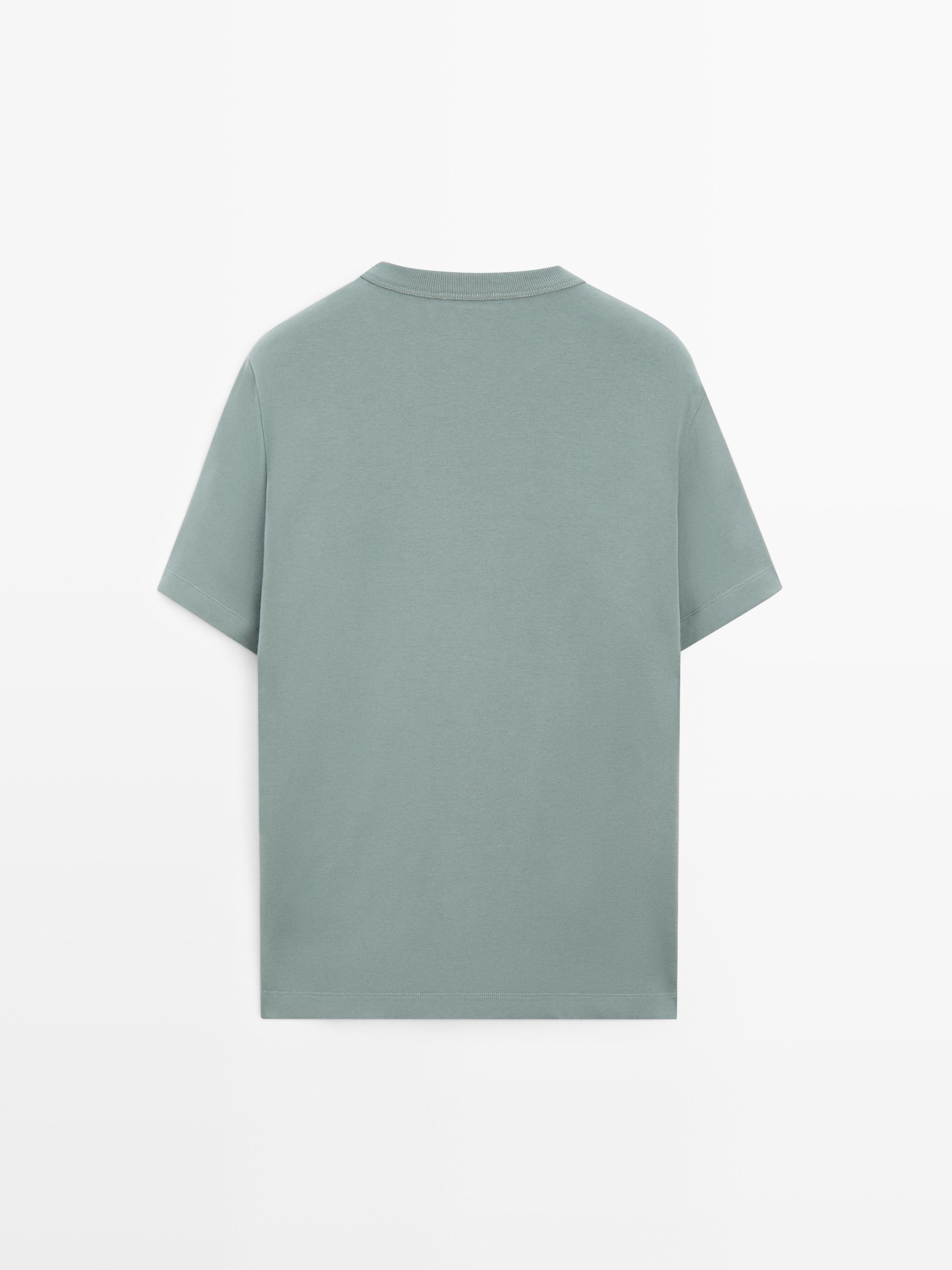 100% cotton short-sleeve T-shirt — BLUISH GREY