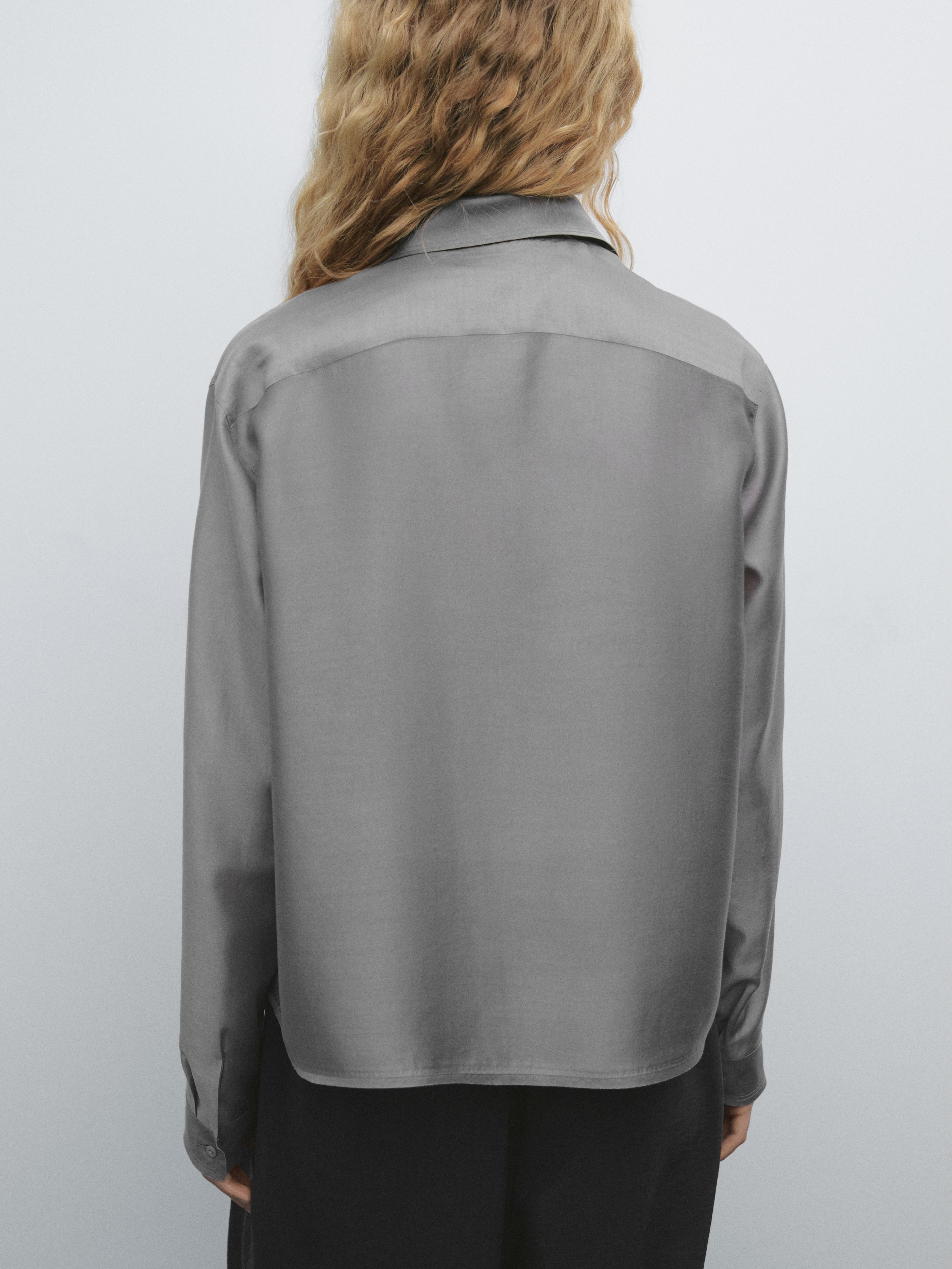 Flowing semi-sheer shirt