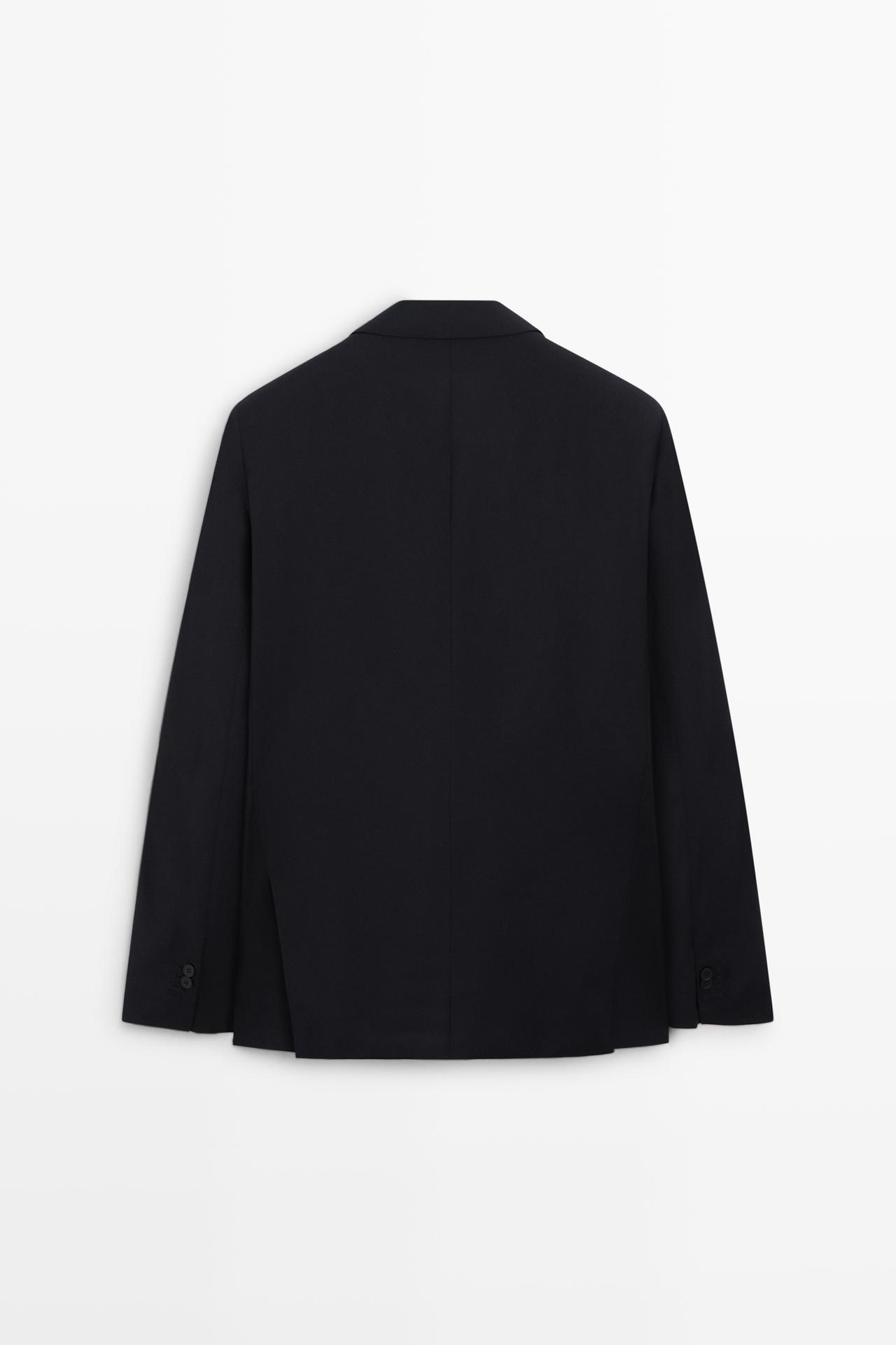 100% wool suit blazer — NAVY BLUE