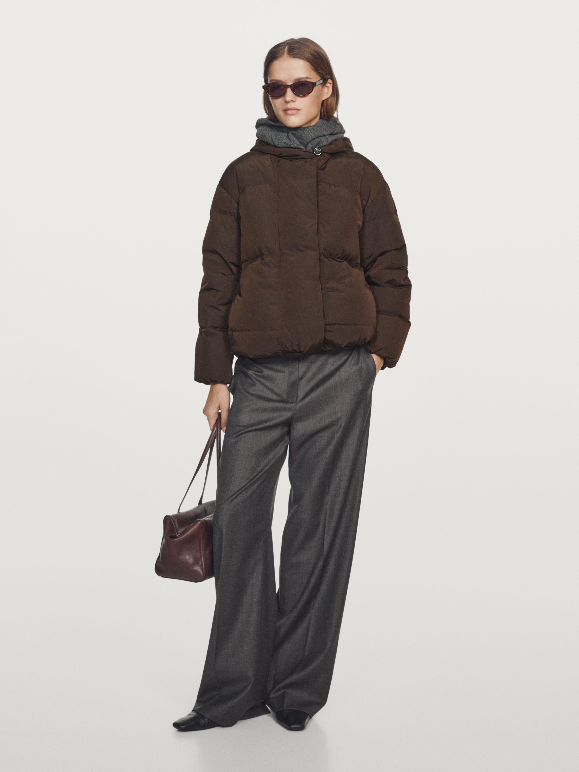 جاكيت منفوخ مقاوم للماء ببطانة 80% زغب - 20% ريش