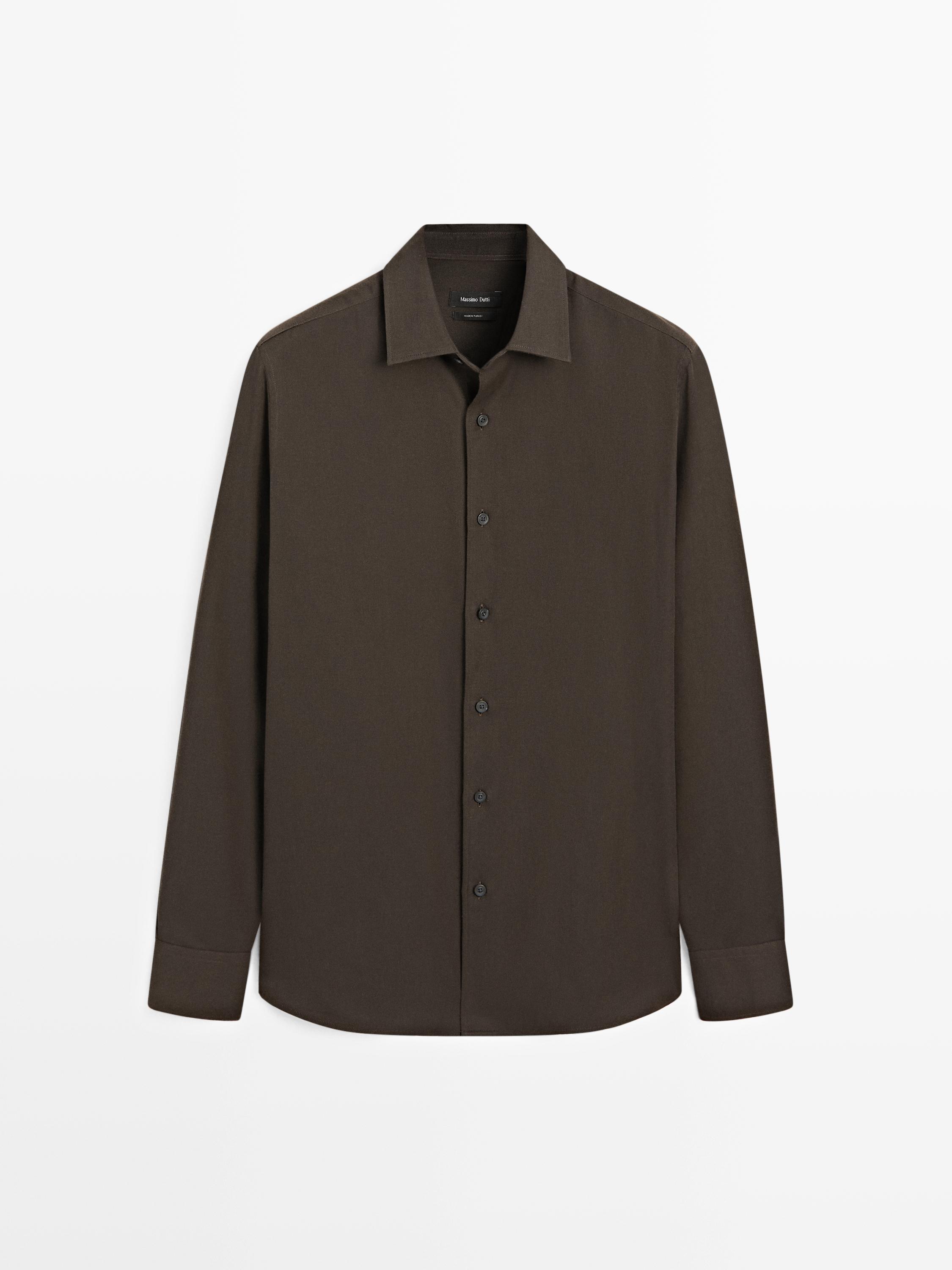 Regular fit twill shirt