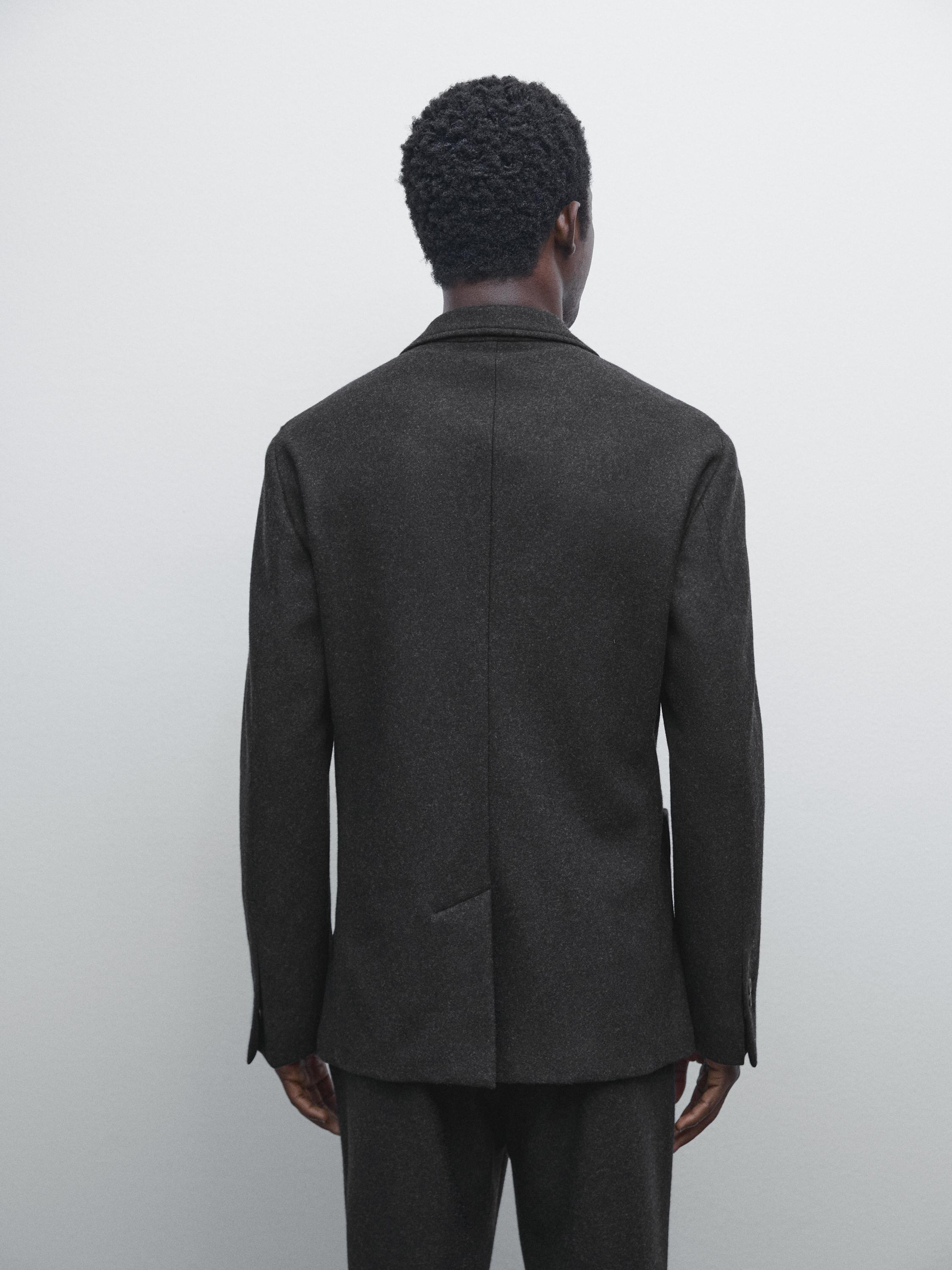 Anzugjacke aus Wollmischgewebe