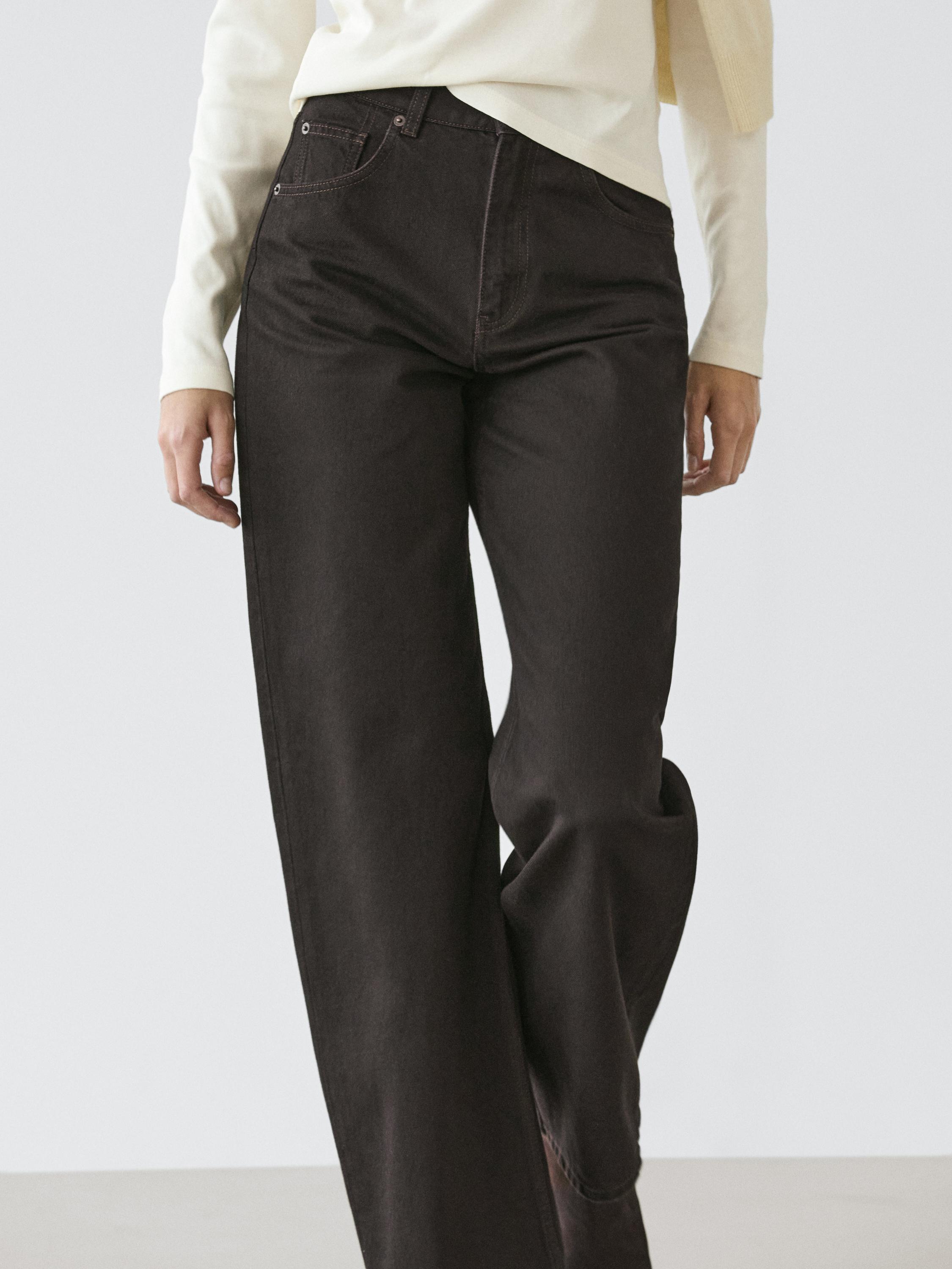 High-waist barrel fit jeans