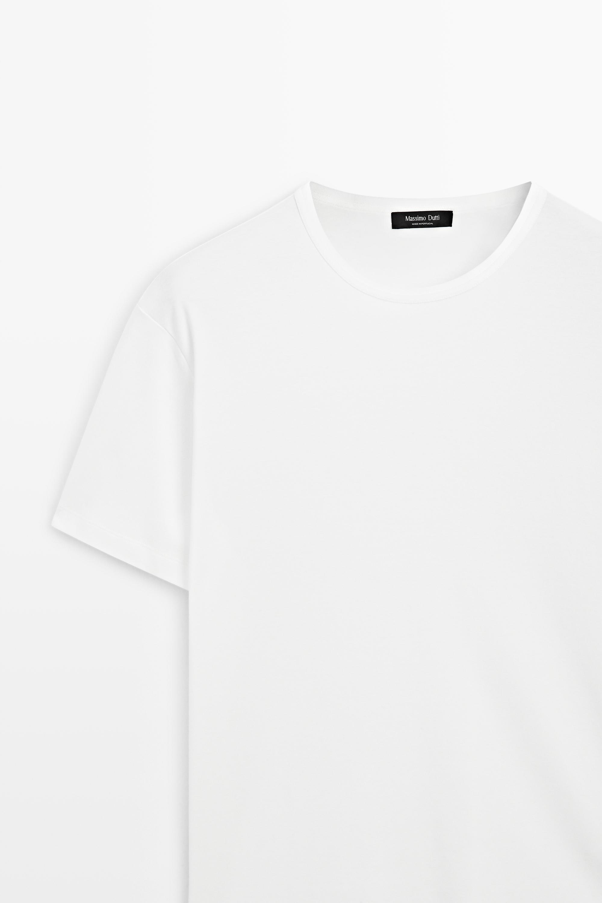 100% Cotton Short-Sleeve T-Shirt — WHITE