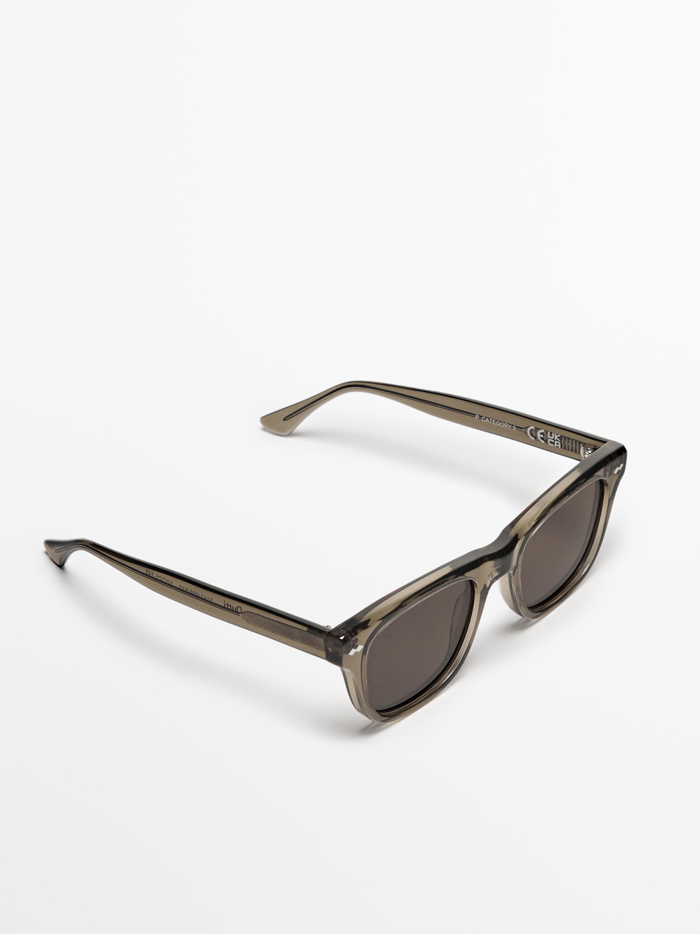 Rectangular resin sunglasses